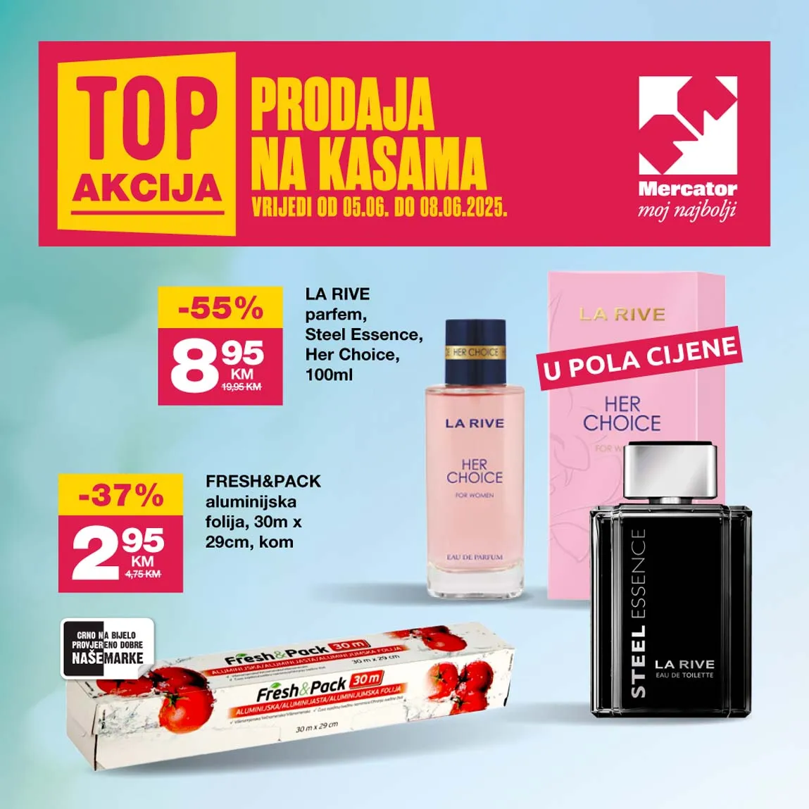 MERCATOR Top Akcija na kasama sniženja do 08.06.2025