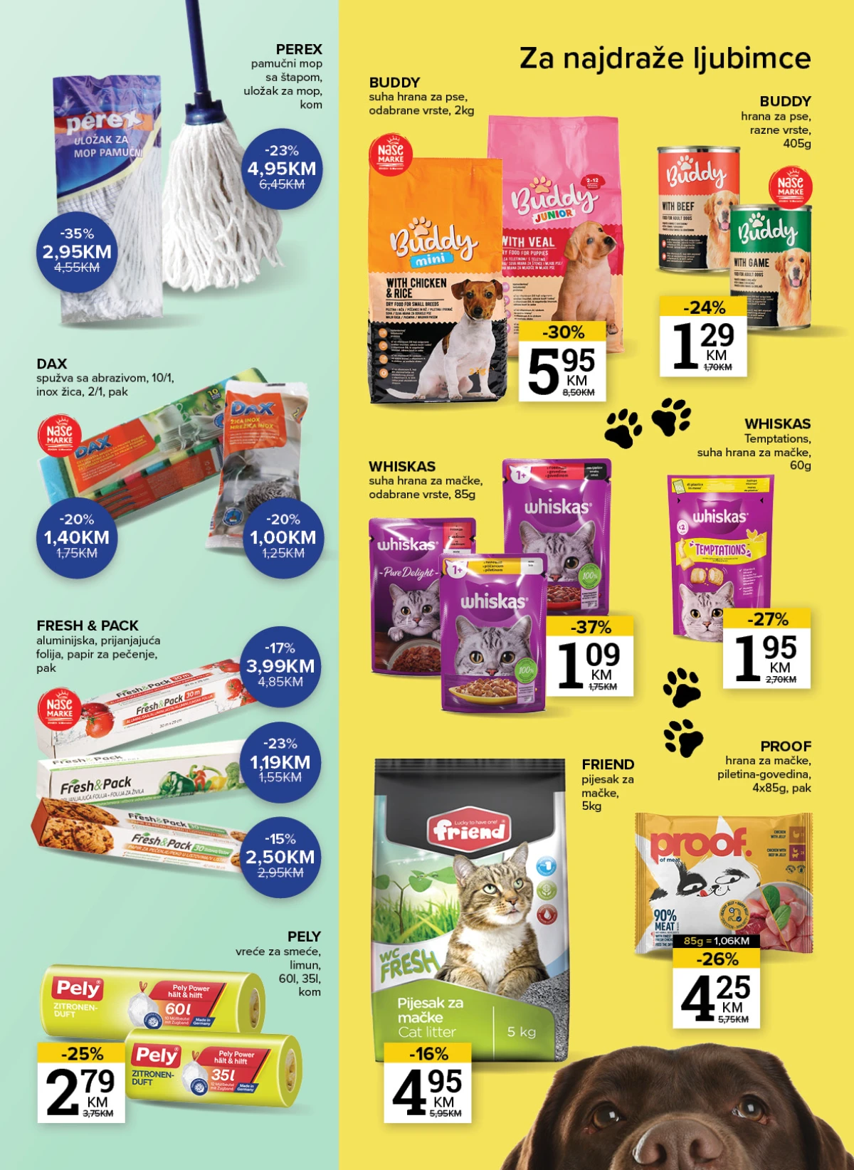 Konzum i Mercator katalog - hrana za kućne ljubimce i proizvodi za domaćinstvo