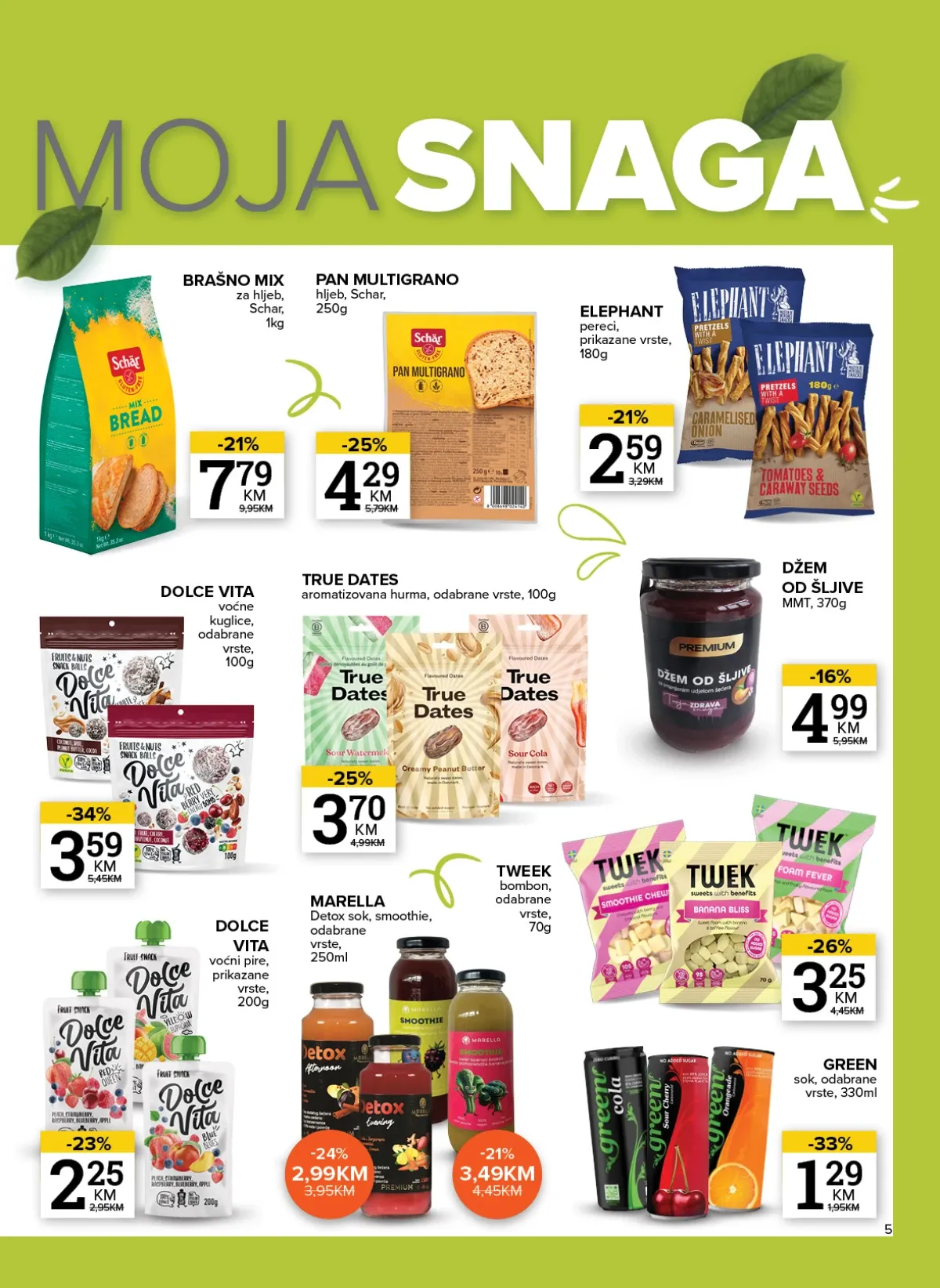 Konzum i Mercator katalog – zdrava hrana i grickalice na akciji