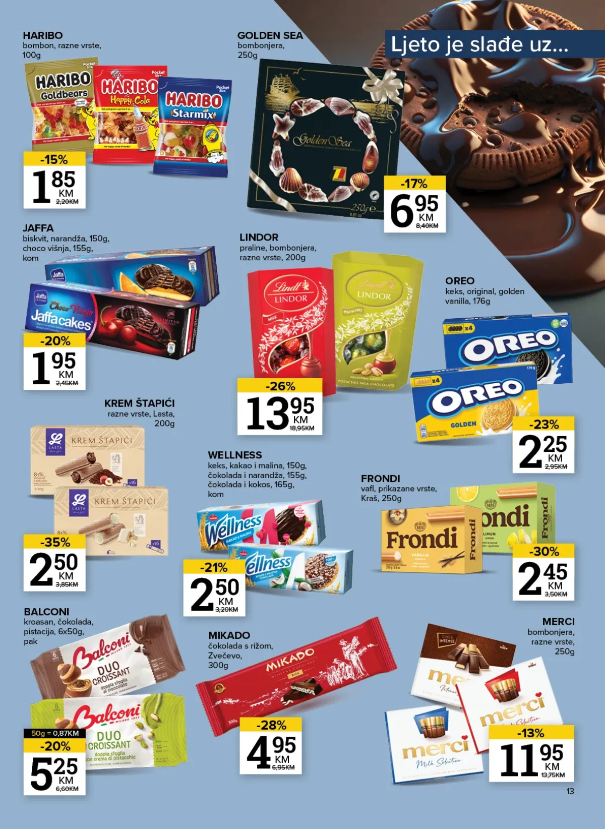 Konzum i Mercator katalog – čokolade, keksi, bombonjere i slatkiši
