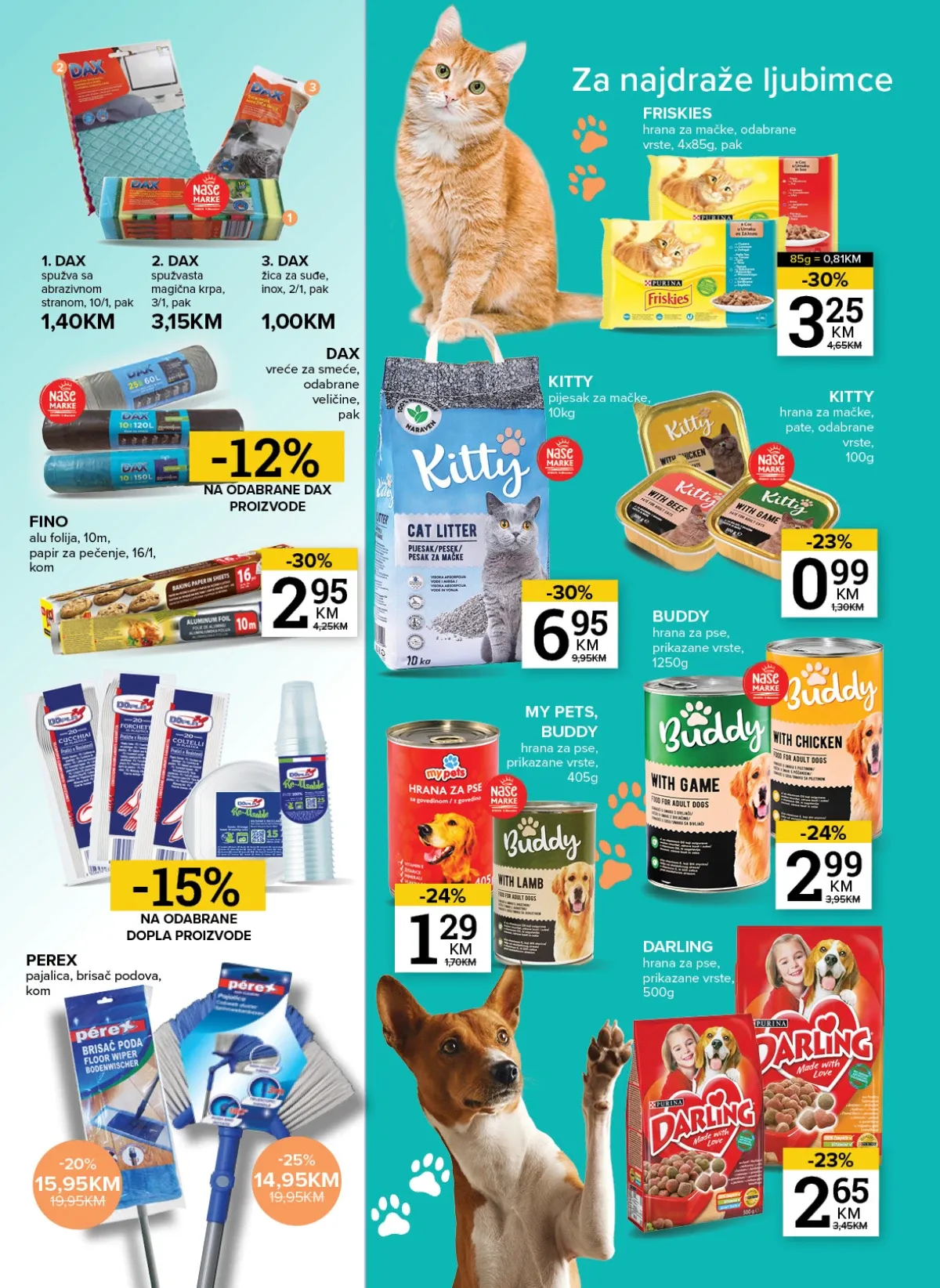 Konzum i Mercator katalog – proizvodi za domaćinstvo i kućne ljubimce