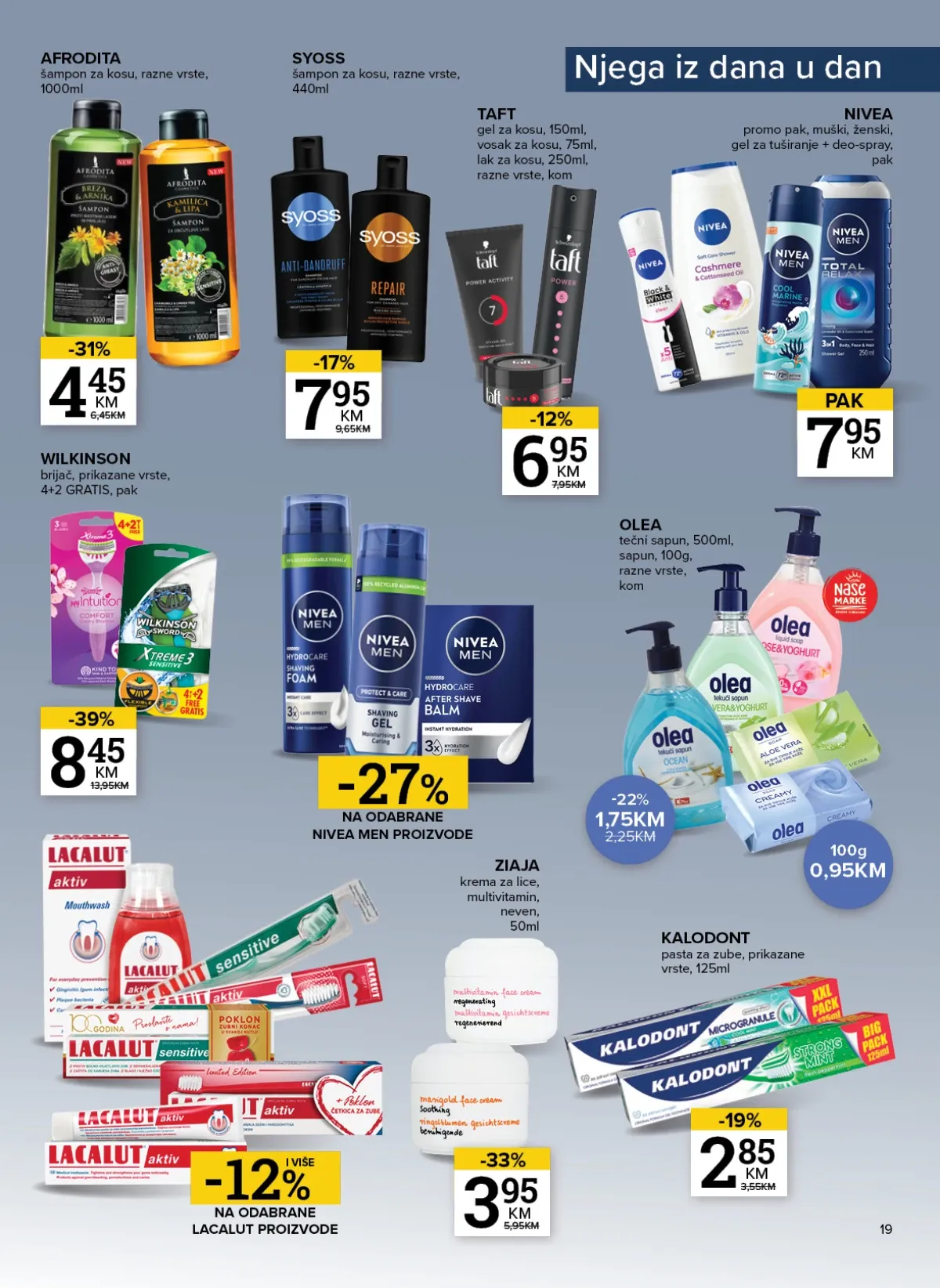 Konzum i Mercator katalog – šamponi, njega tijela i lična higijena