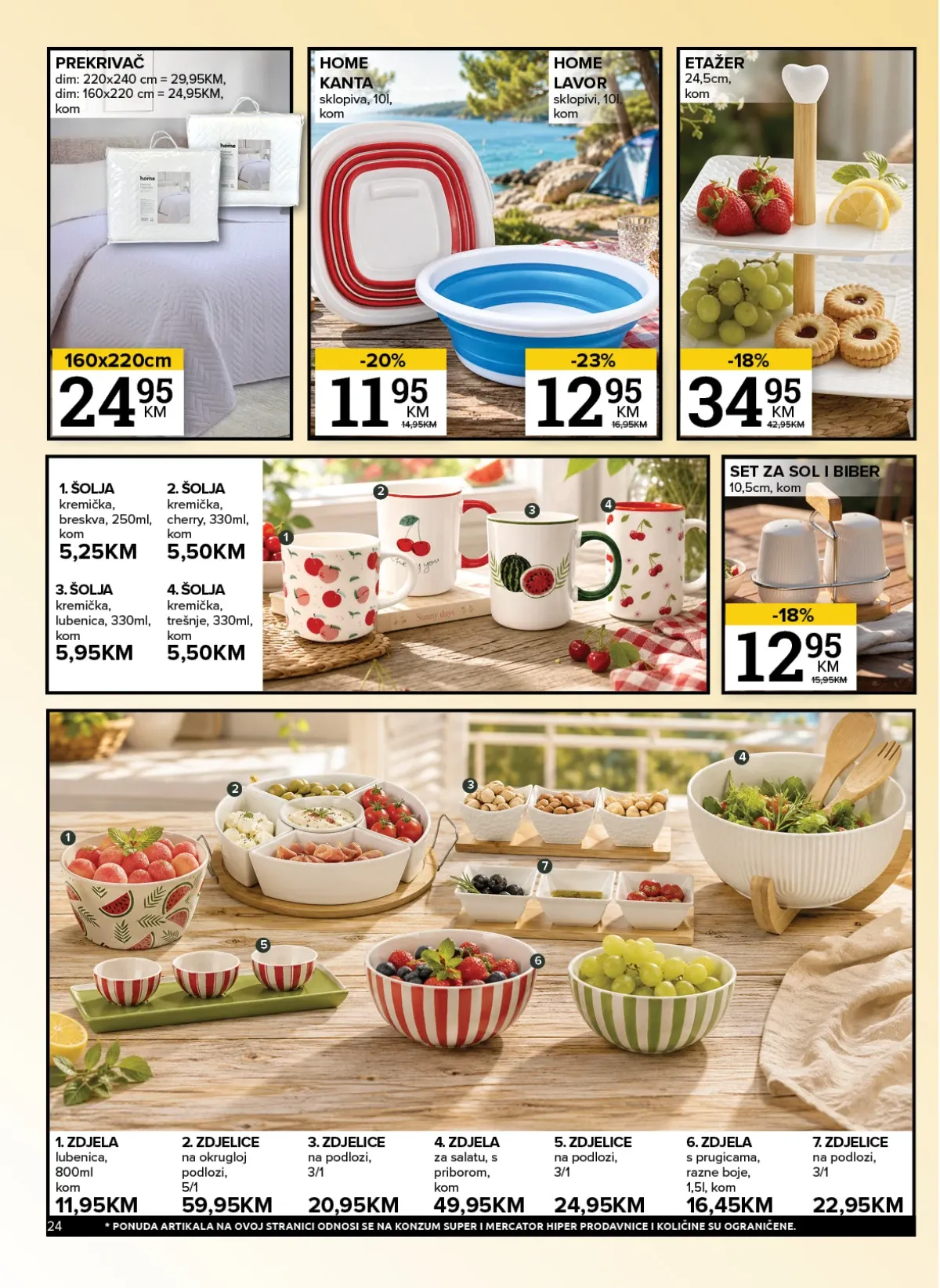 Konzum i Mercator katalog – proizvodi za dom, kuhinju i posluživanje