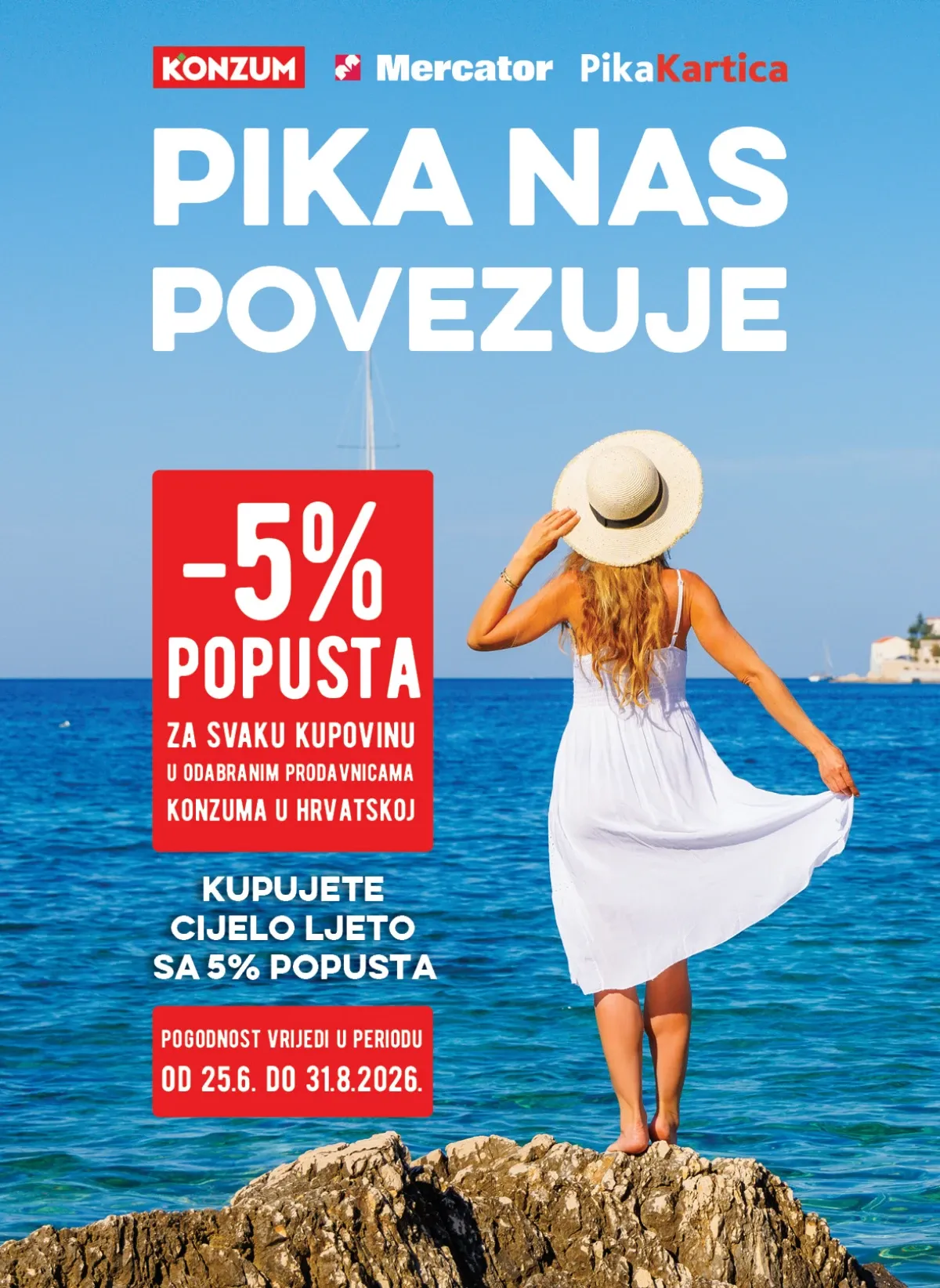 Konzum i Mercator Pika Kartica – ljetna pogodnost za kupovinu u Hrvatskoj