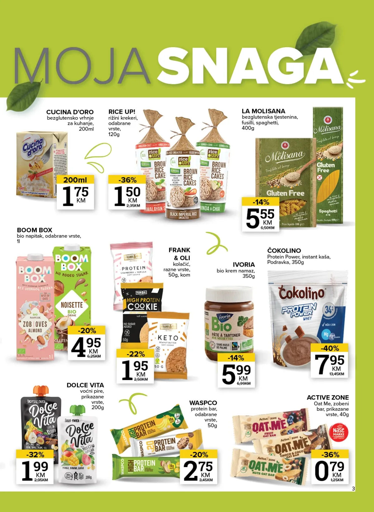 Konzum i Mercator katalog do 10.08.2026. – bezglutenska hrana, proteinske pločice, riža i zdravi proizvodi (strana 3)