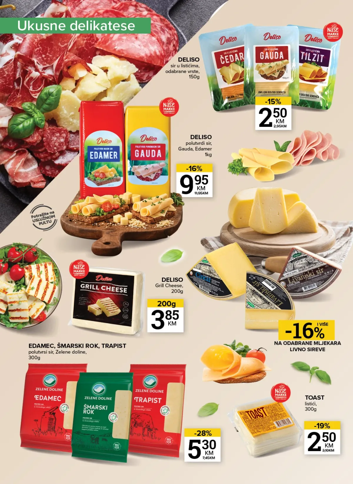 Konzum i Mercator katalog do 10.08.2026. – sirevi, trapist, gauda i delikatesni proizvodi (strana 6)