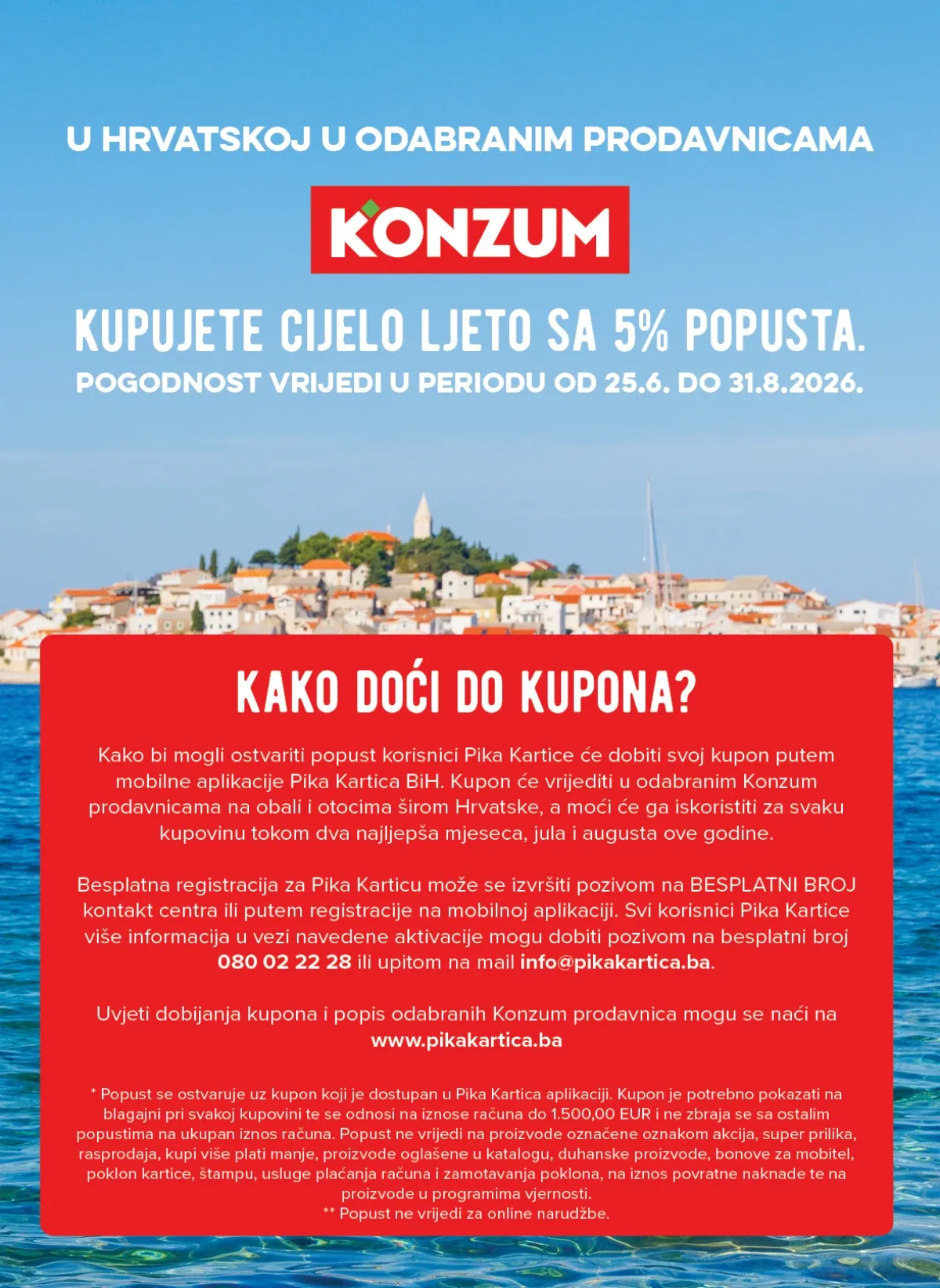 Konzum i Mercator katalog do 10.08.2026. – kako ostvariti pogodnosti uz Pika Karticu (strana 27)