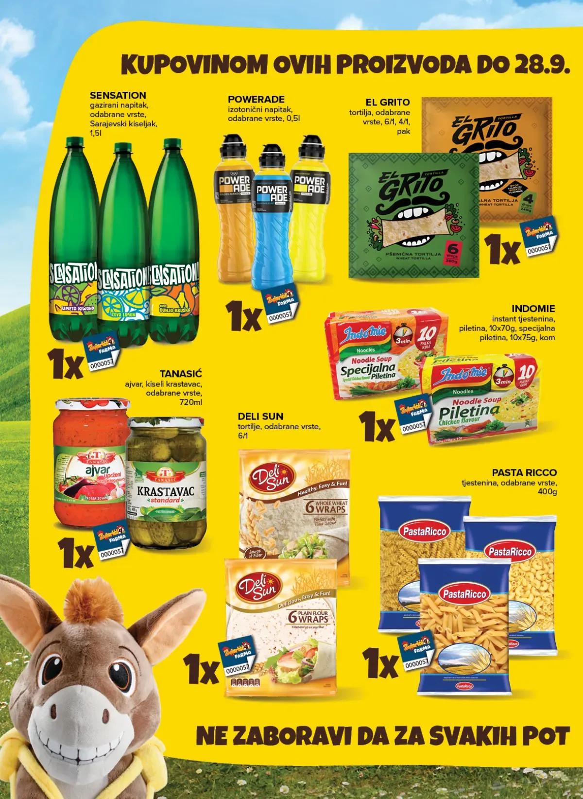 Konzum i Mercator katalog – Sensation, Powerade, El Grito, Tanjasić i Pasta Rico