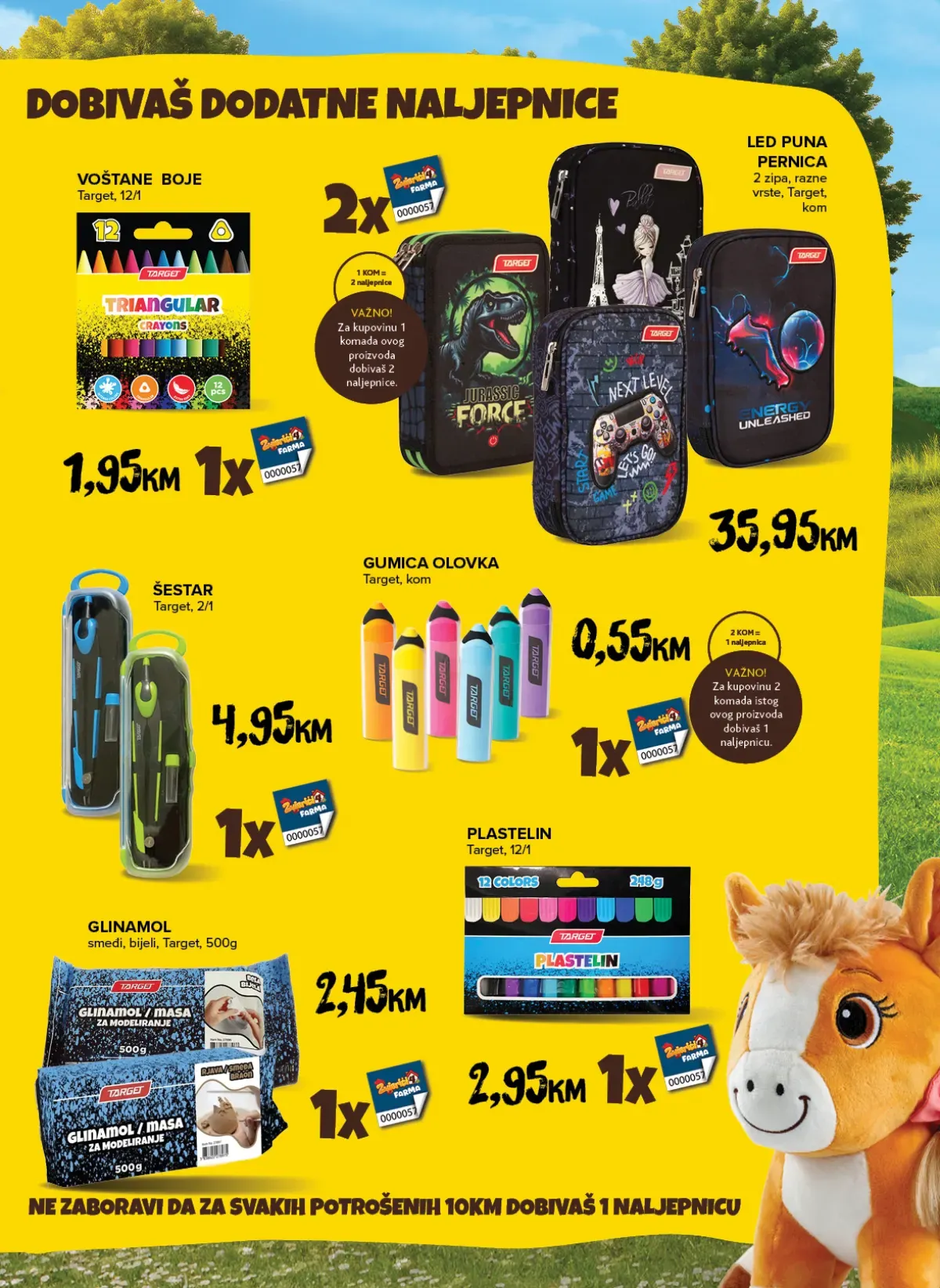 Konzum i Mercator katalog – školske torbe, pernice, plastelin i pribor