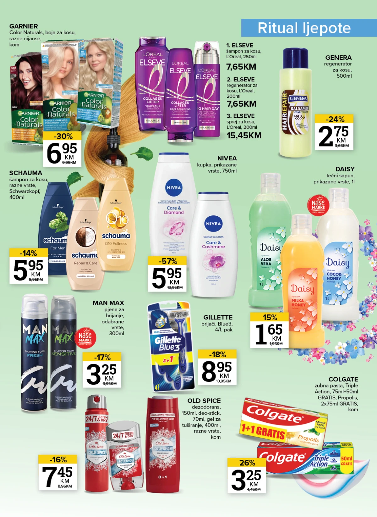 Konzum i Mercator katalog – šamponi, kupke, dezodoransi, pasta za zube i kozmetika