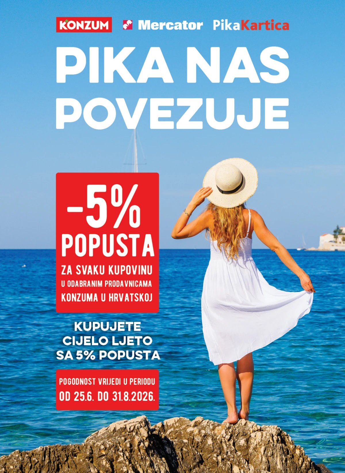 Konzum i Mercator Pika Kartica – 5% popusta u odabranim Konzum prodavnicama u Hrvatskoj