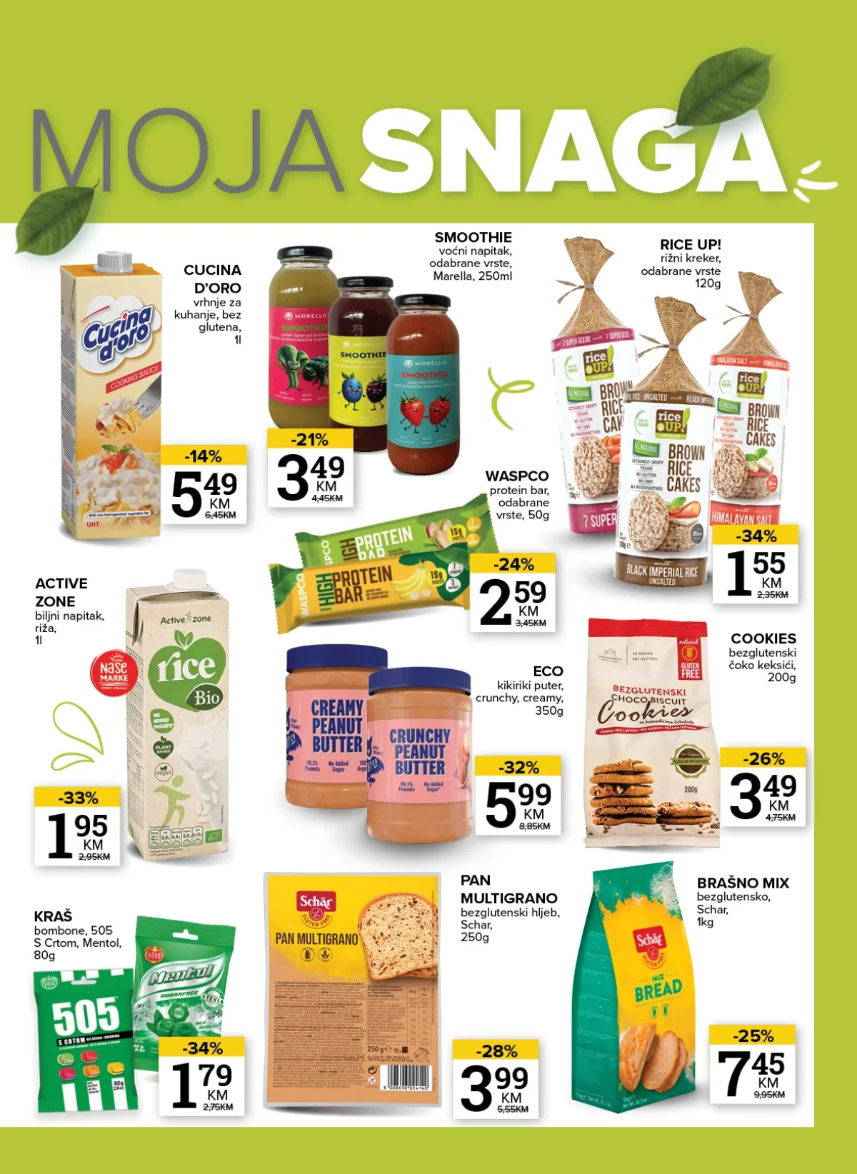 Konzum i Mercator katalog – Kraš bombone i Active Zone biljni napitak uz sniženja do 34%