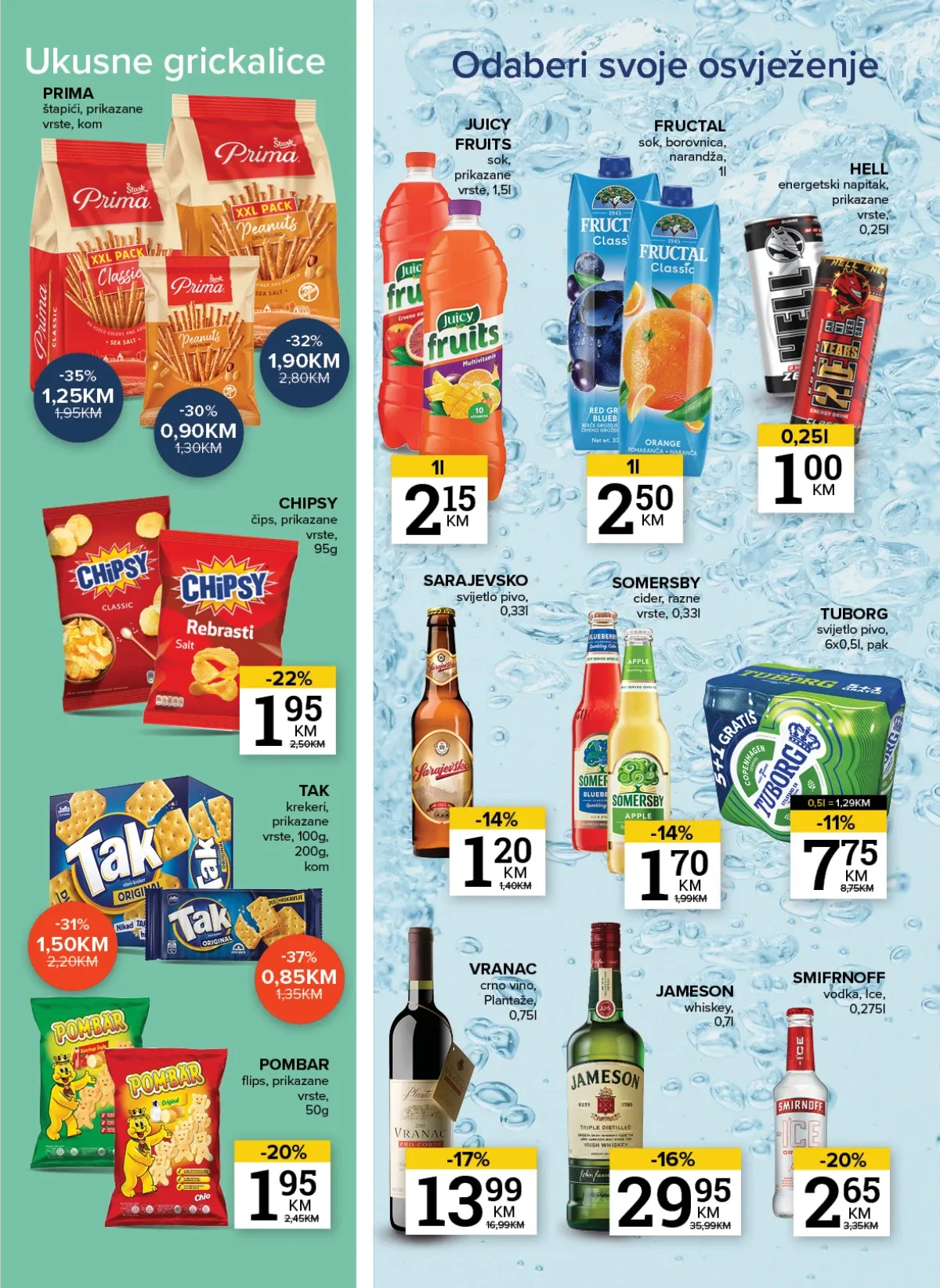 Konzum i Mercator katalog – Prima štapići i Fructal sokovi uz sniženja do 35%