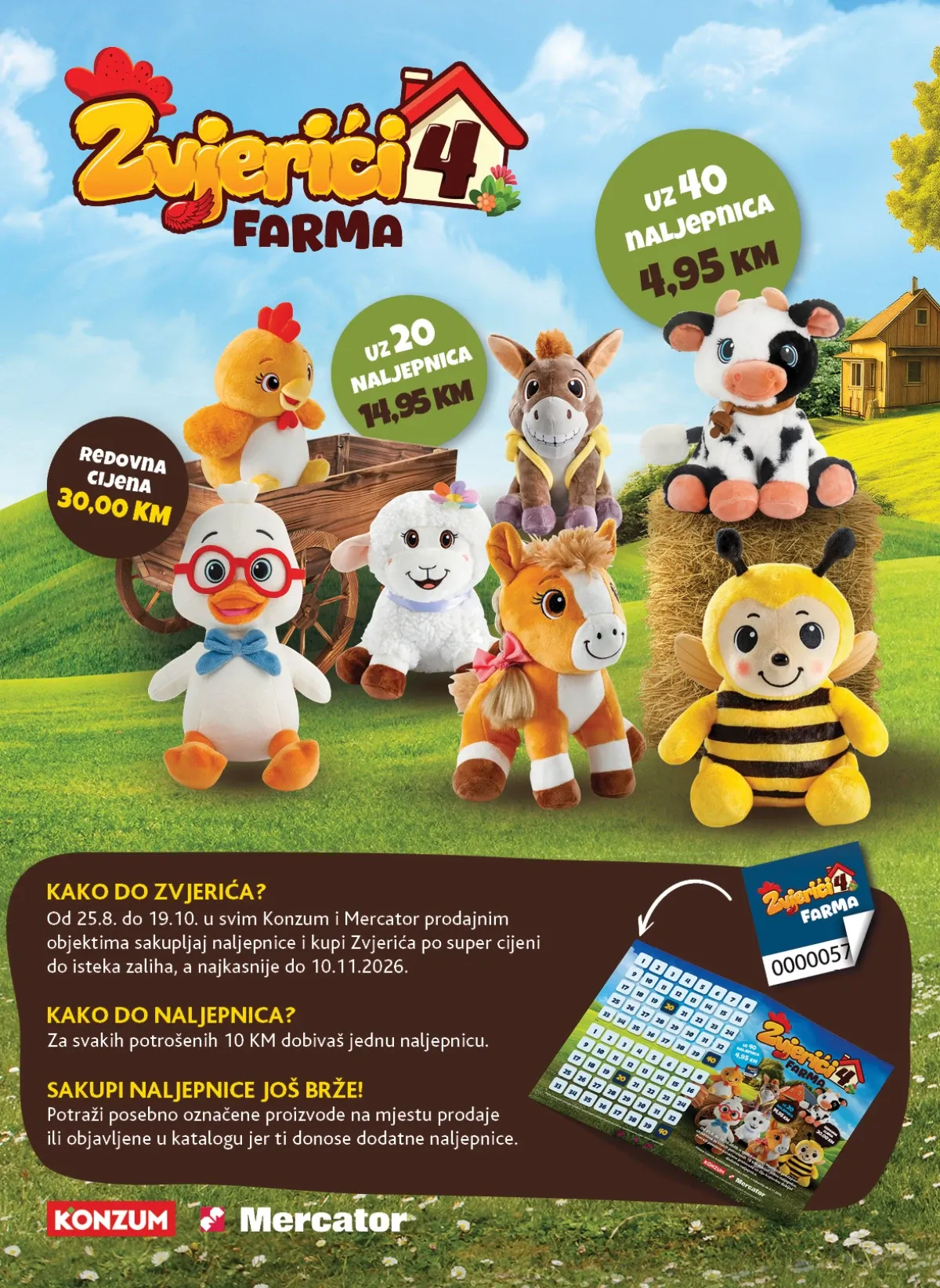Konzum i Mercator katalog do 14.09.2026. – Zvjерići Farma nagradni program