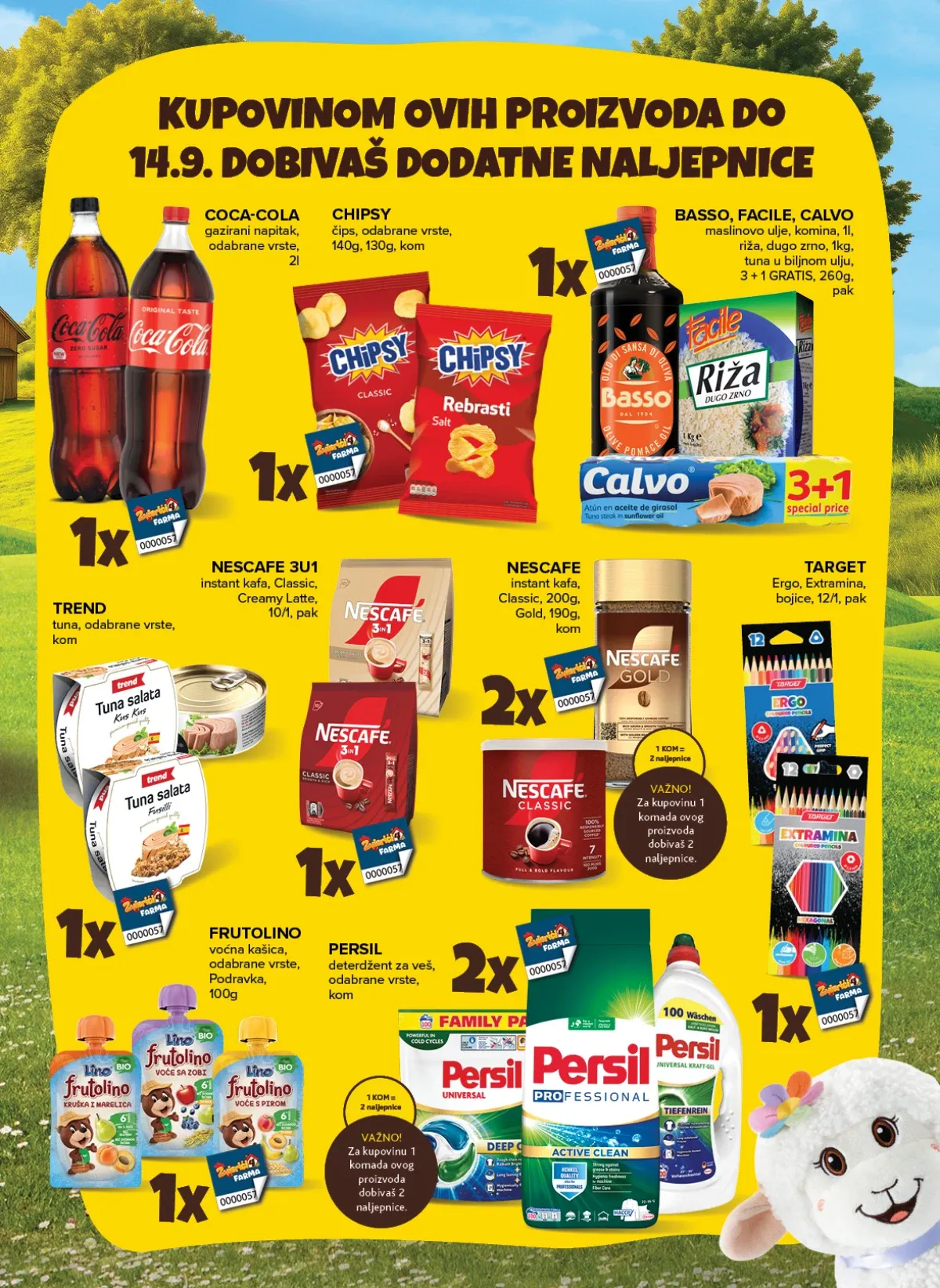 Konzum i Mercator katalog do 14.09.2026. – proizvodi uz dodatne naljepnice