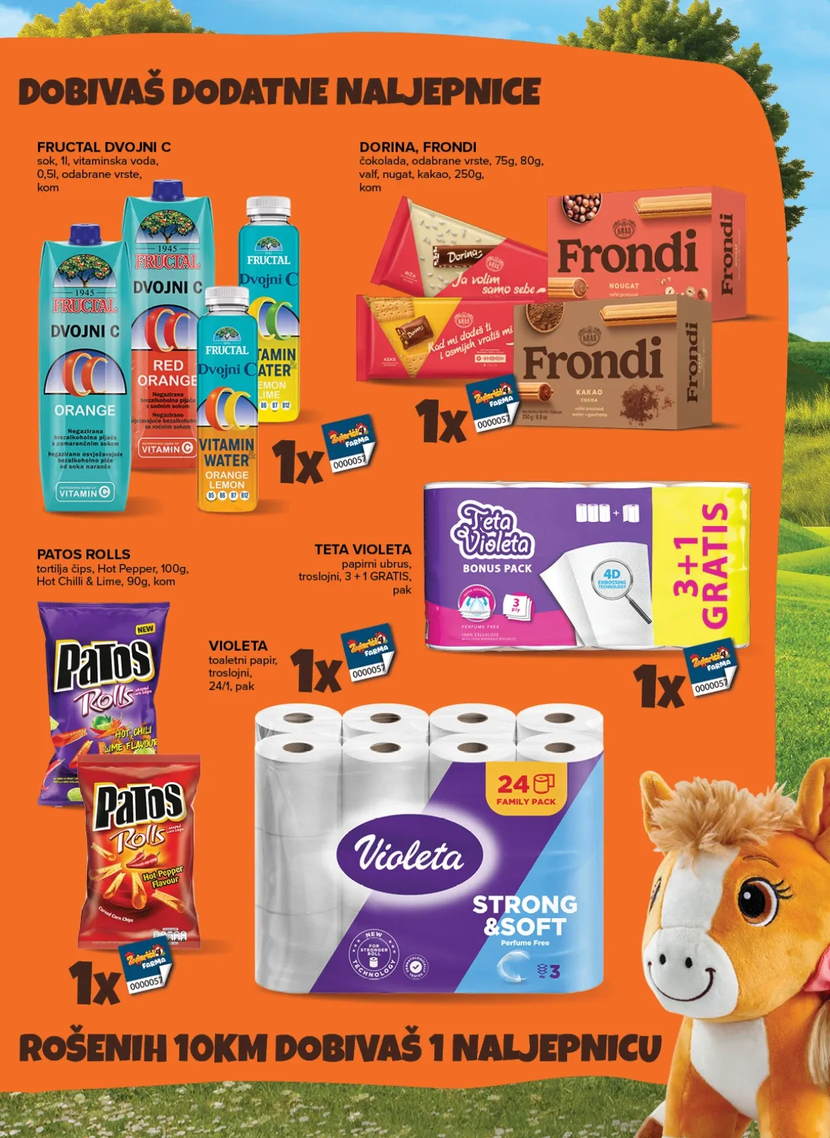 Konzum i Mercator katalog do 14.09.2026. – Fructal, Frondi, Patos i Violeta