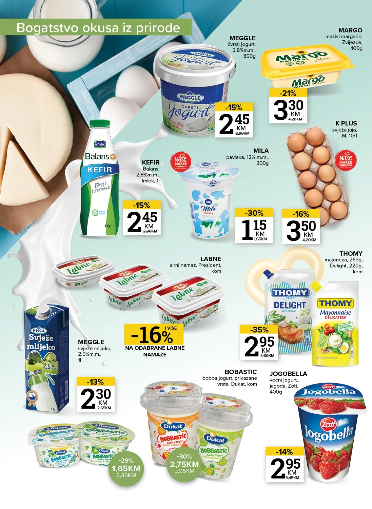 Konzum i Mercator katalog do 14.09.2026. – mliječni proizvodi i jaja