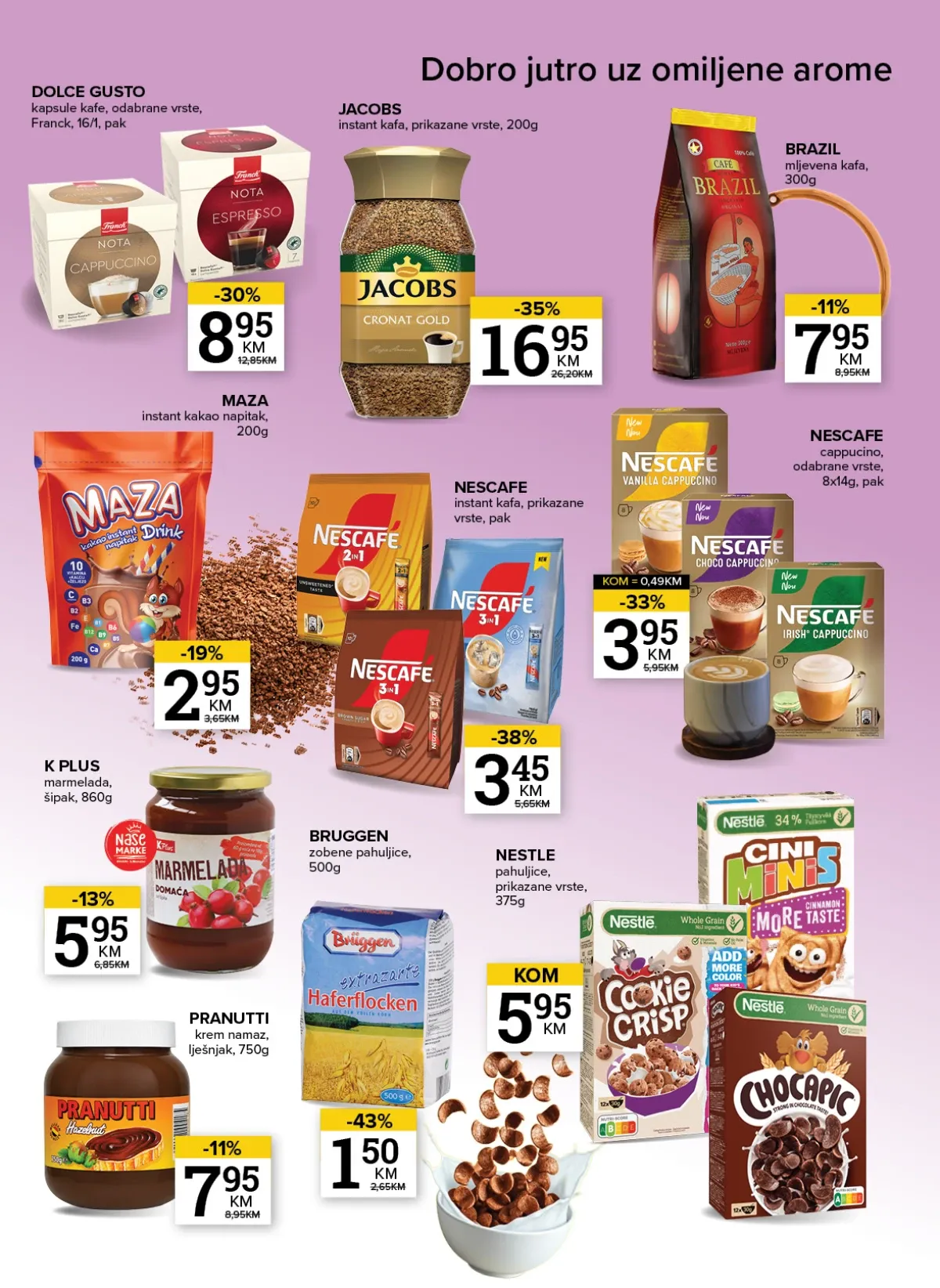Konzum i Mercator katalog do 14.09.2026. – kafa i proizvodi za doručak