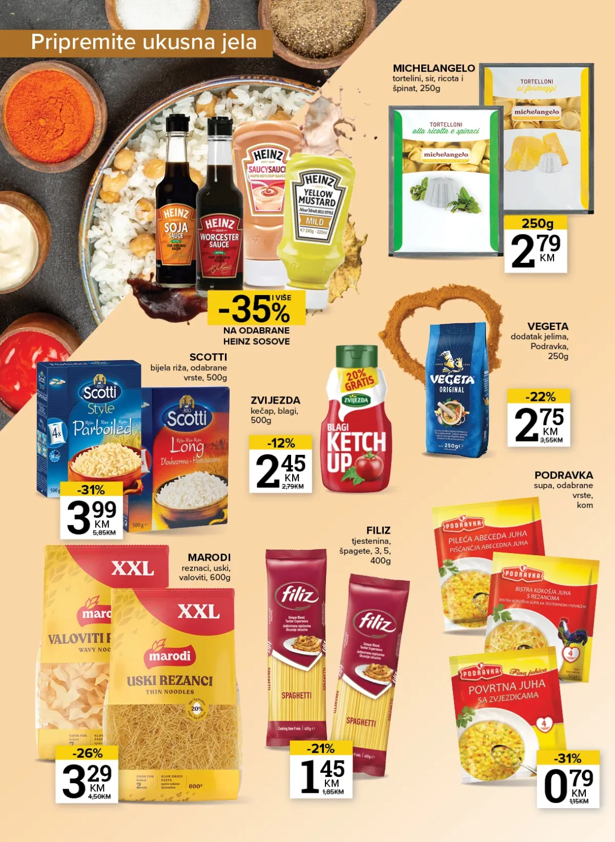 Konzum i Mercator katalog do 14.09.2026. – tjestenina, riža i začini