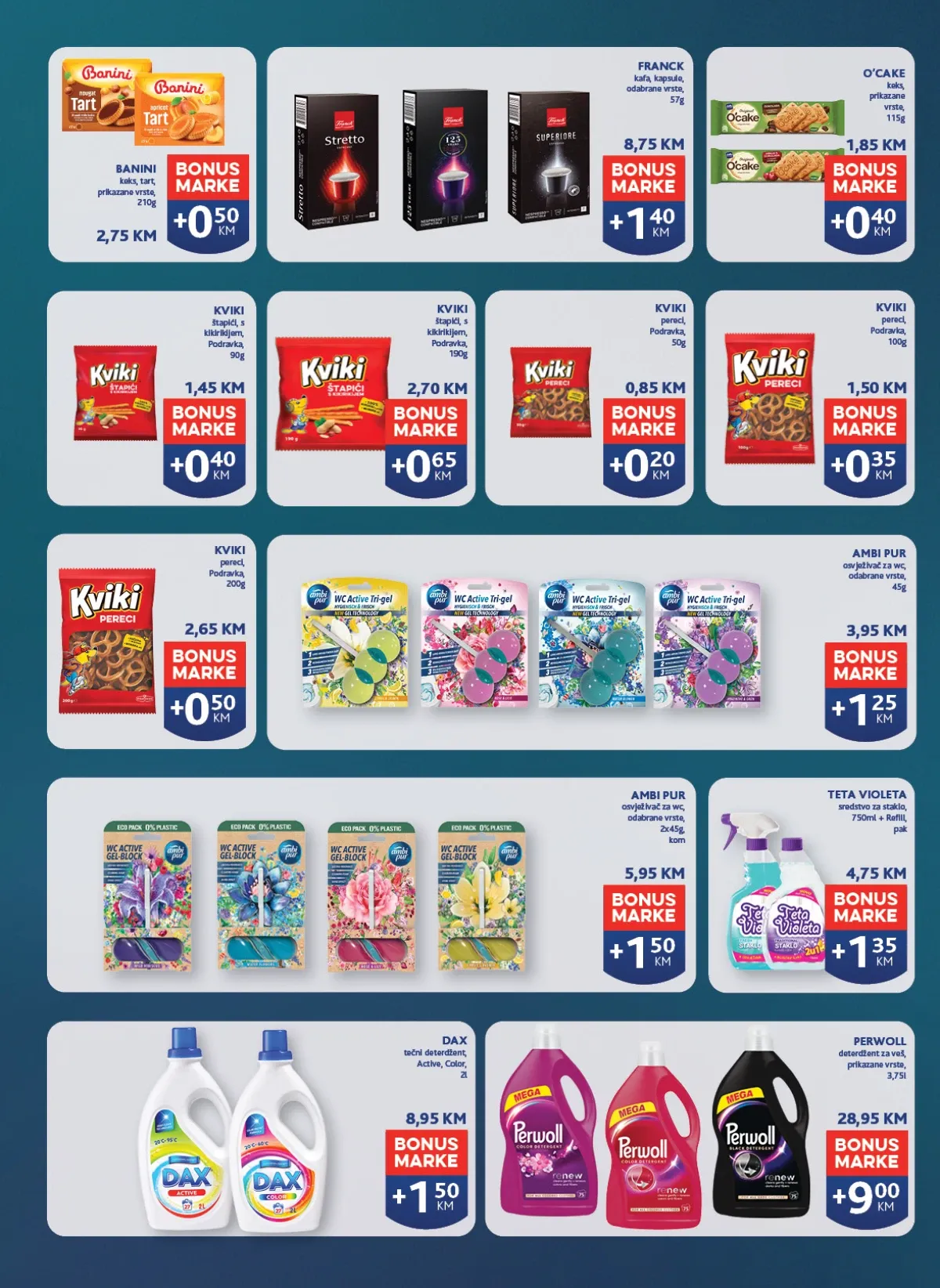 Konzum i Mercator katalog – Bonus Marke na prehranu i kućnu hemiju