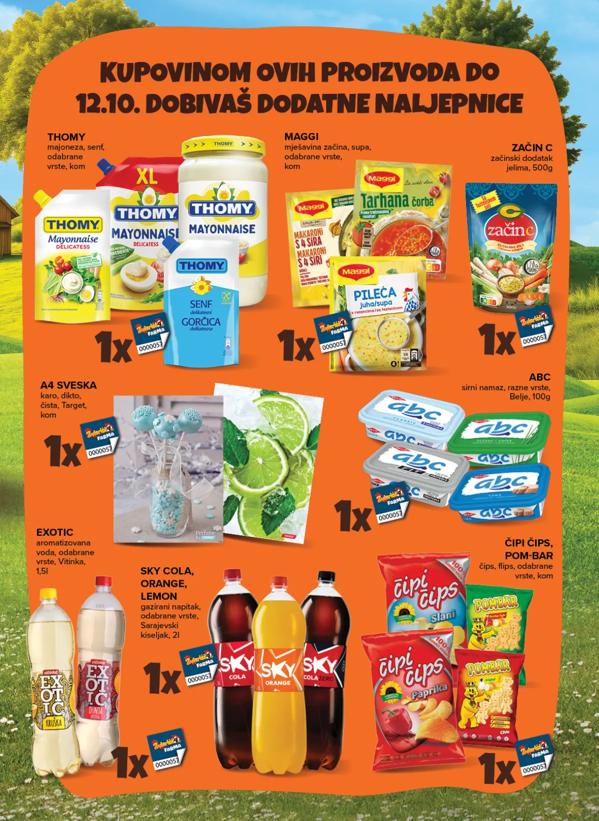 Konzum i Mercator proizvodi uz dodatne Zvjеrići Farma naljepnice