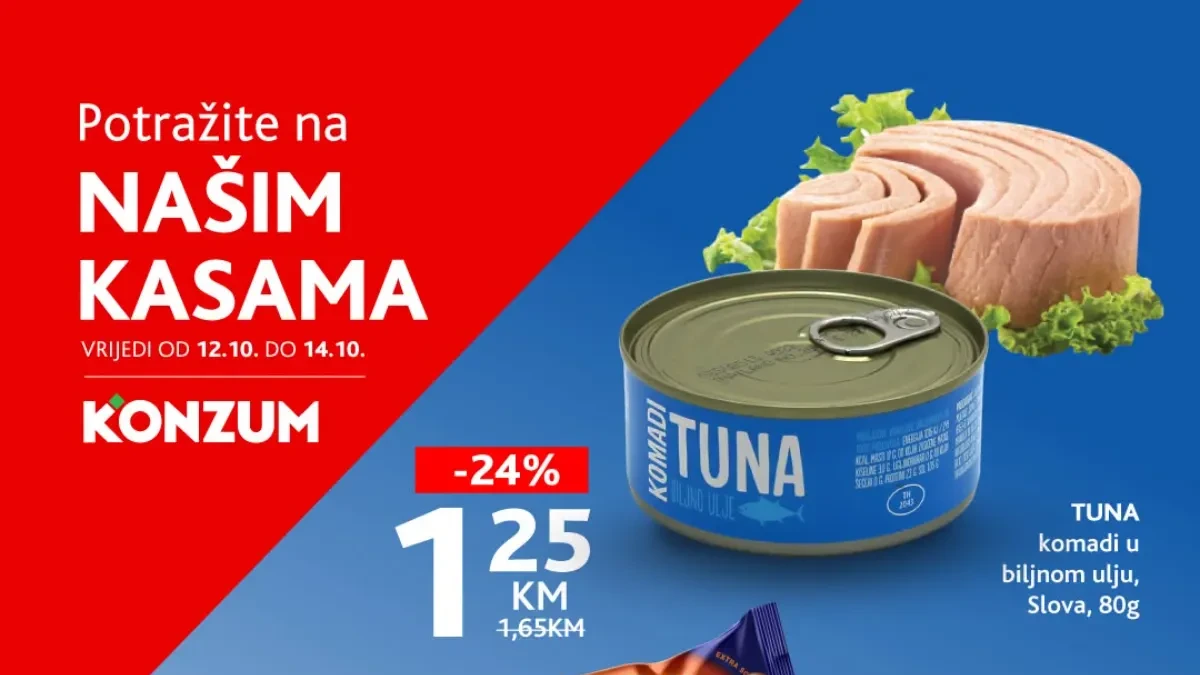 Konzum i Mercator akcija na kasama od 12. do 14.10.2026.
