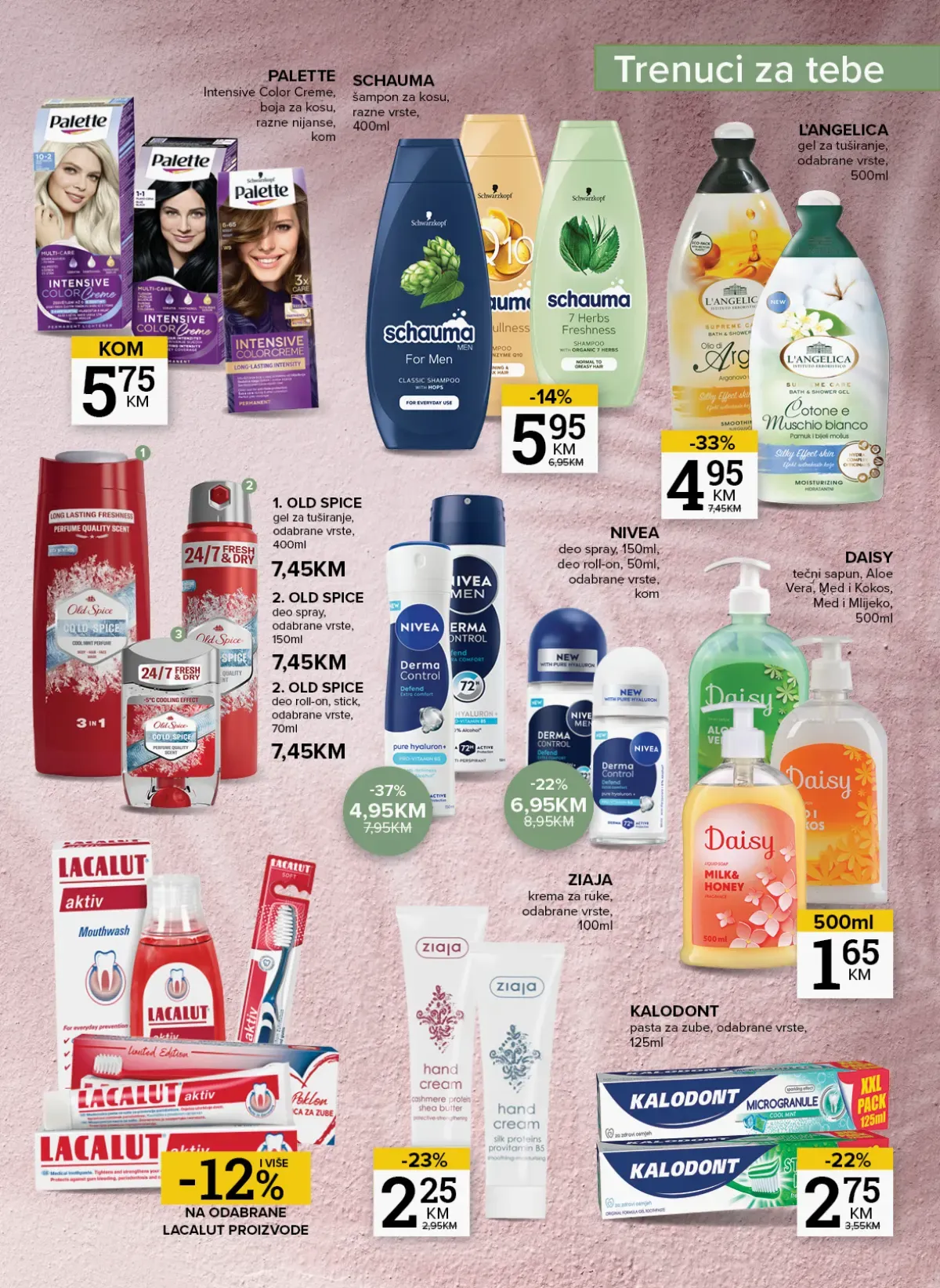 Konzum i Mercator njega i higijena – Palette, Schauma, Nivea i Lacalut