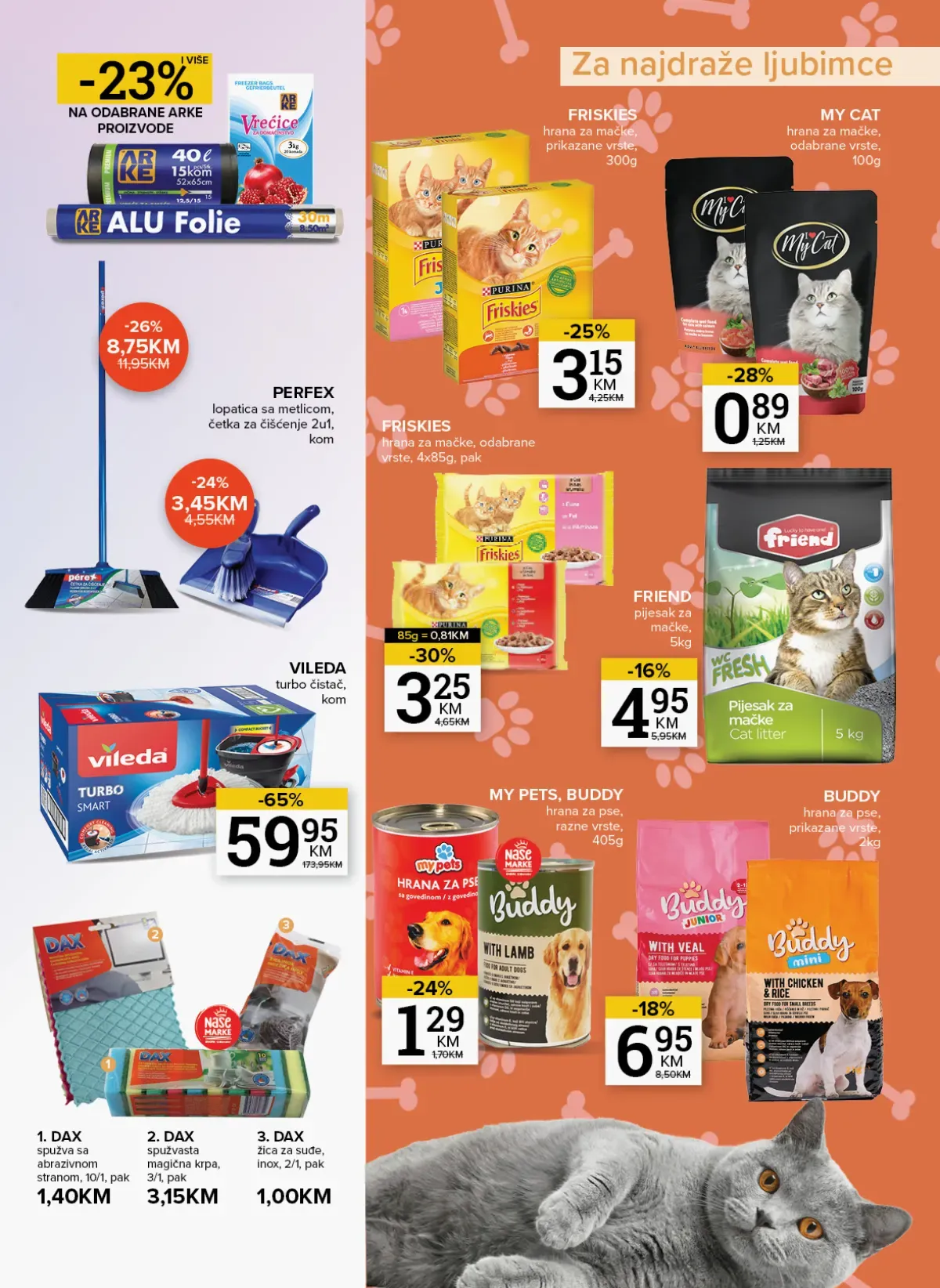 Konzum i Mercator kućne potrepštine i hrana za kućne ljubimce