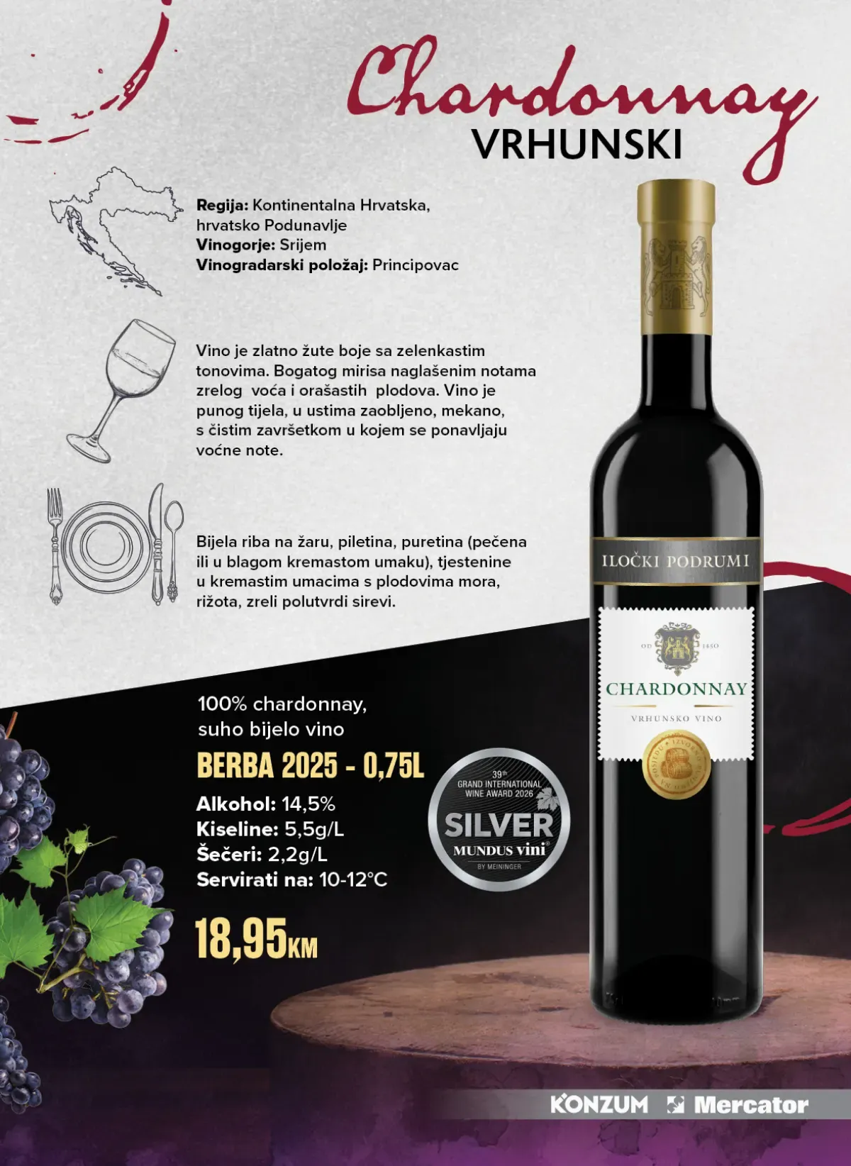 Iločki podrumi Chardonnay vrhunski
