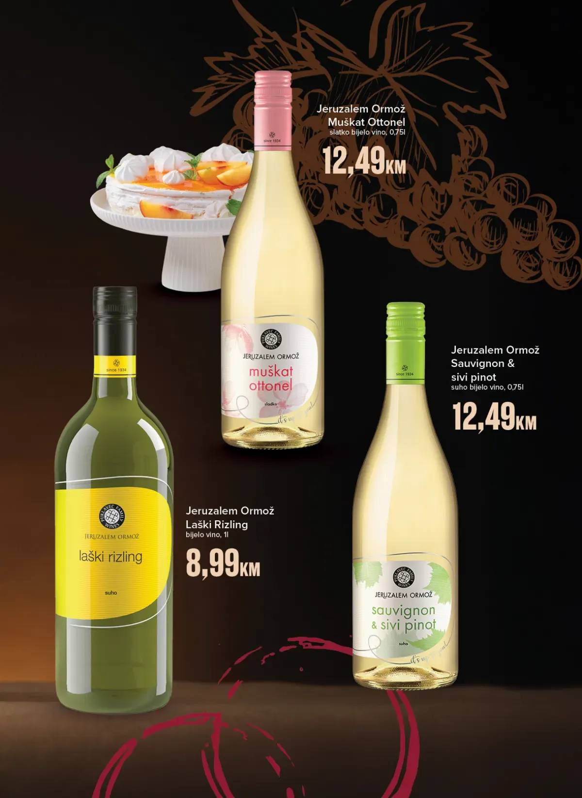 Jeruzalem Ormož Muškat Ottonel, Laški Rizling i Sauvignon Sivi Pinot