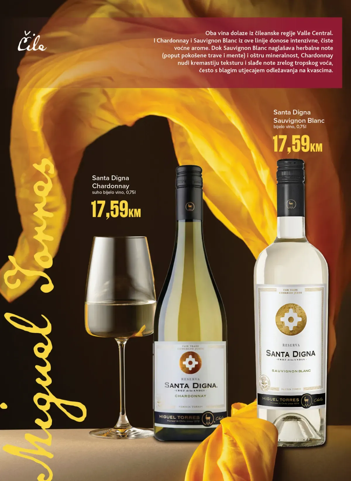 Santa Digna Chardonnay i Sauvignon Blanc