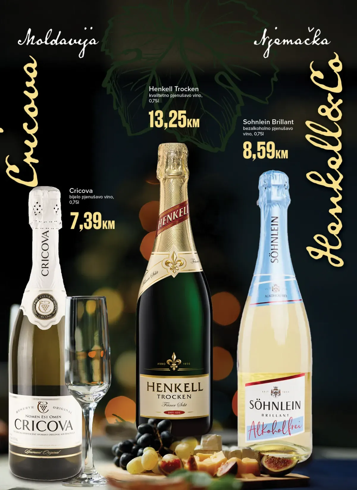 Cricova, Henkell Trocken i Söhnlein Brillant pjenušava vina