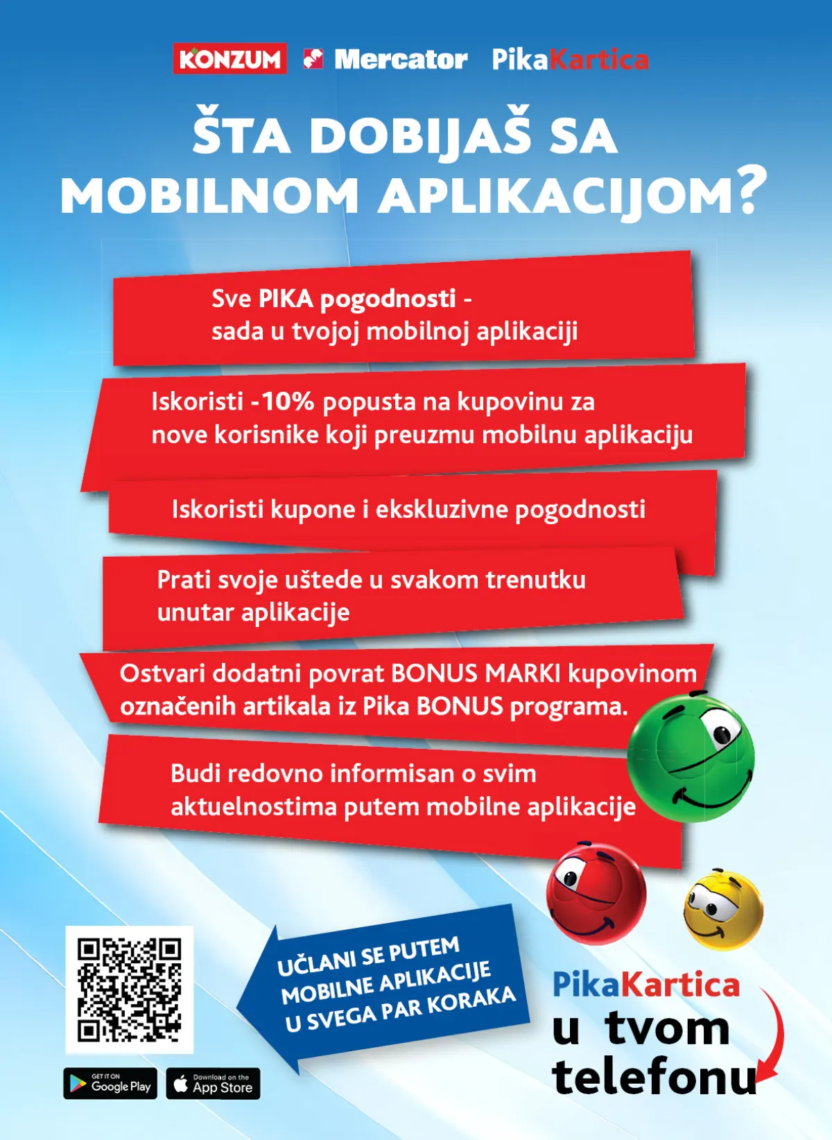 PikaKartica mobilna aplikacija – 10% popusta za nove korisnike, kuponi, uštede i BONUS marke