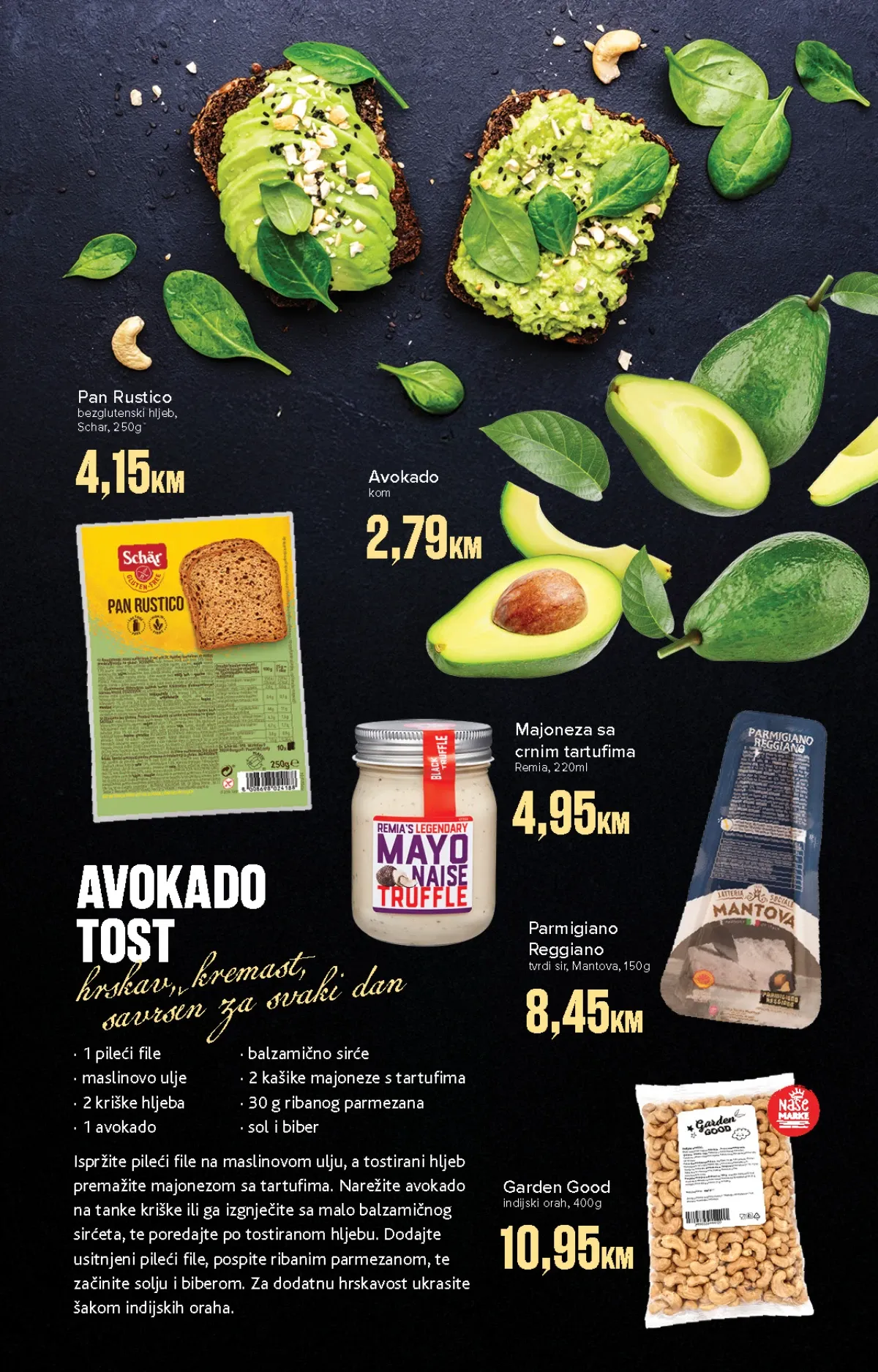 Sastojci za avokado tost na akciji u Konzumu i Mercatoru do 14.09.2026.