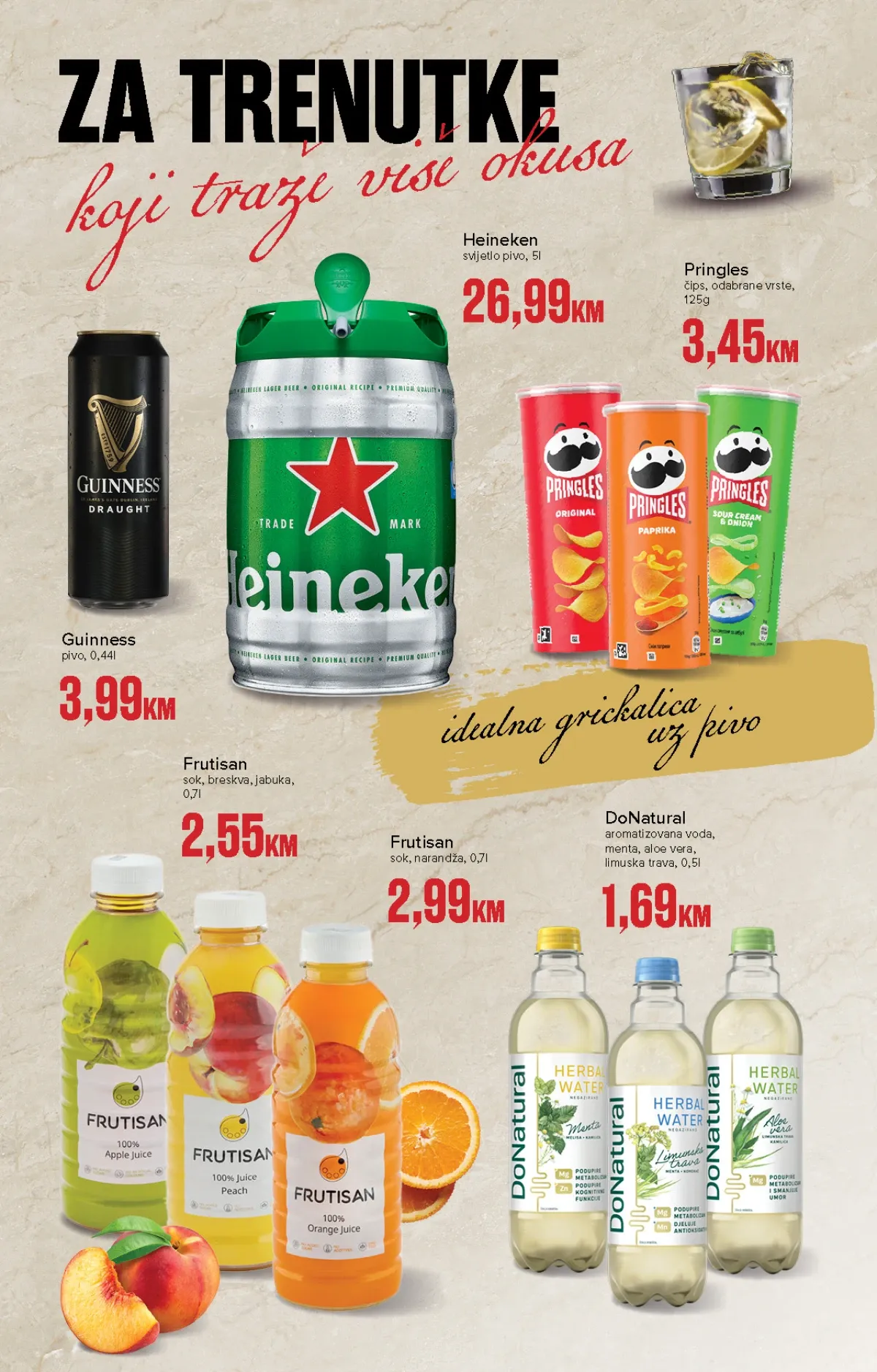 Konzum i Mercator premium katalog – Heineken, Guinness, Pringles, sokovi i aromatizirana voda