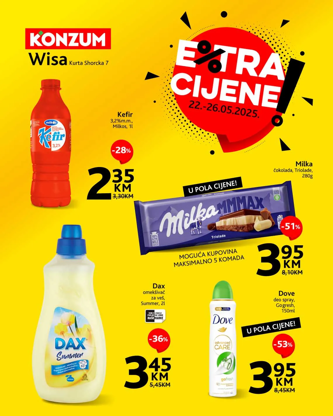 KONZUM Akcija WISA Extra cijene sniženja do 26.05.2025