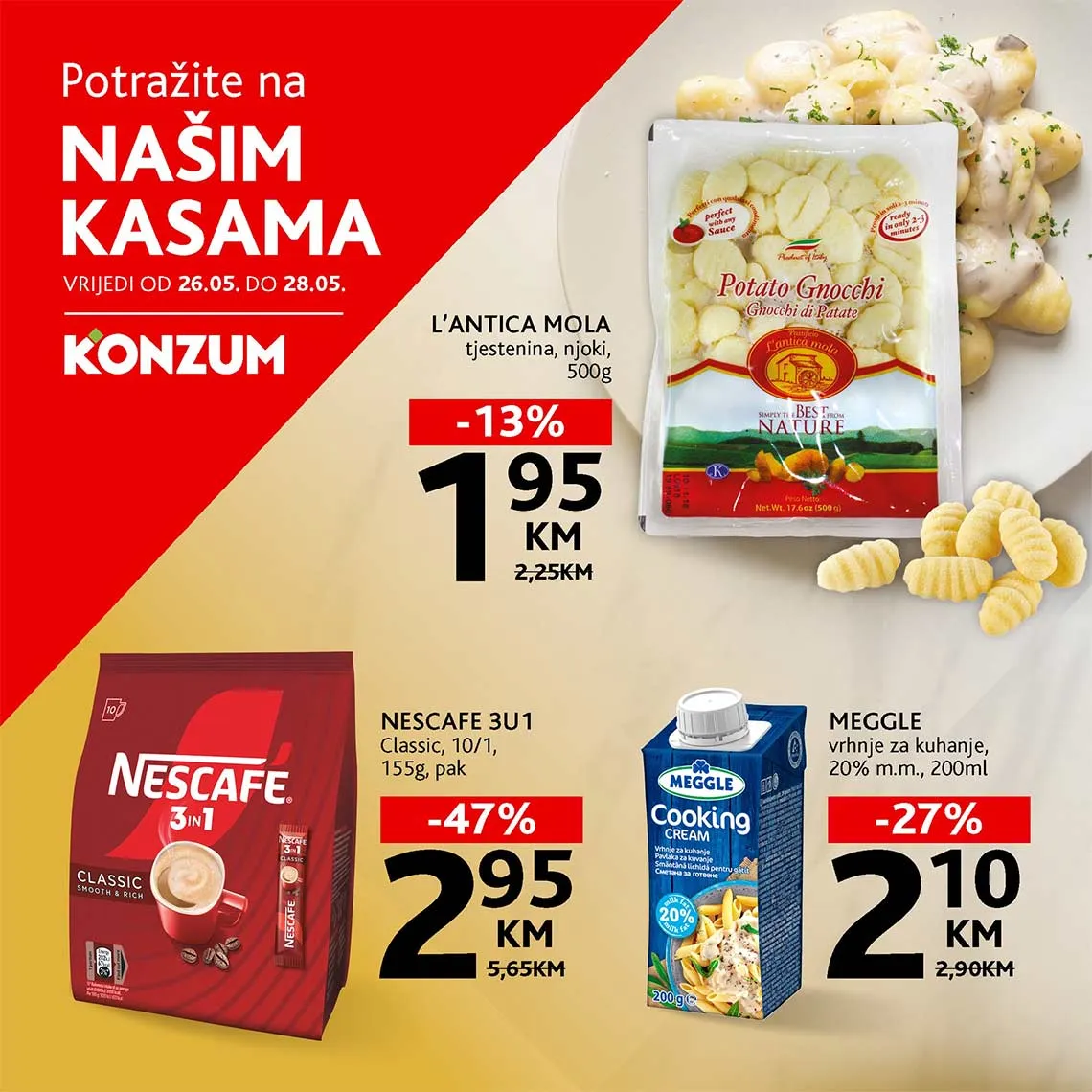 KONZUM Akcija Sniženja na kasama do 28.05.2025