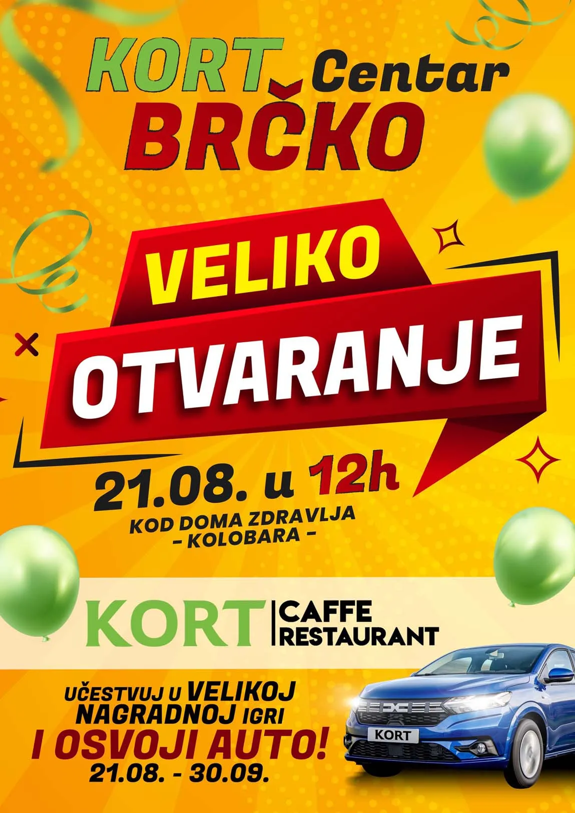 Kort supermarket Brčko – Otvaranje 21.08.2025, akcija i nagradna igra do 30.09.2025.