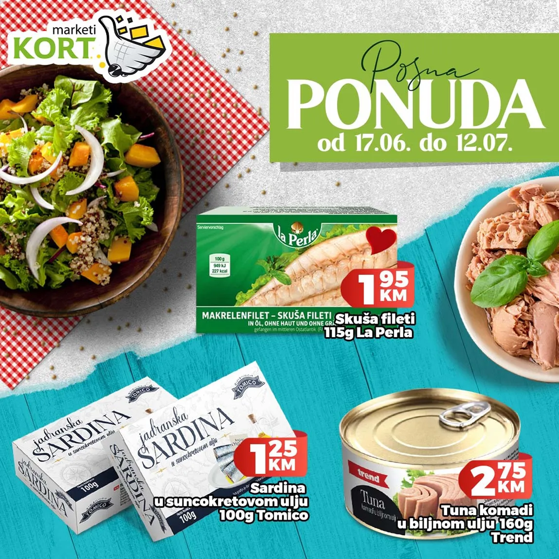 KORT akcija POSNA PONUDA sniženja do 12.07.2025
