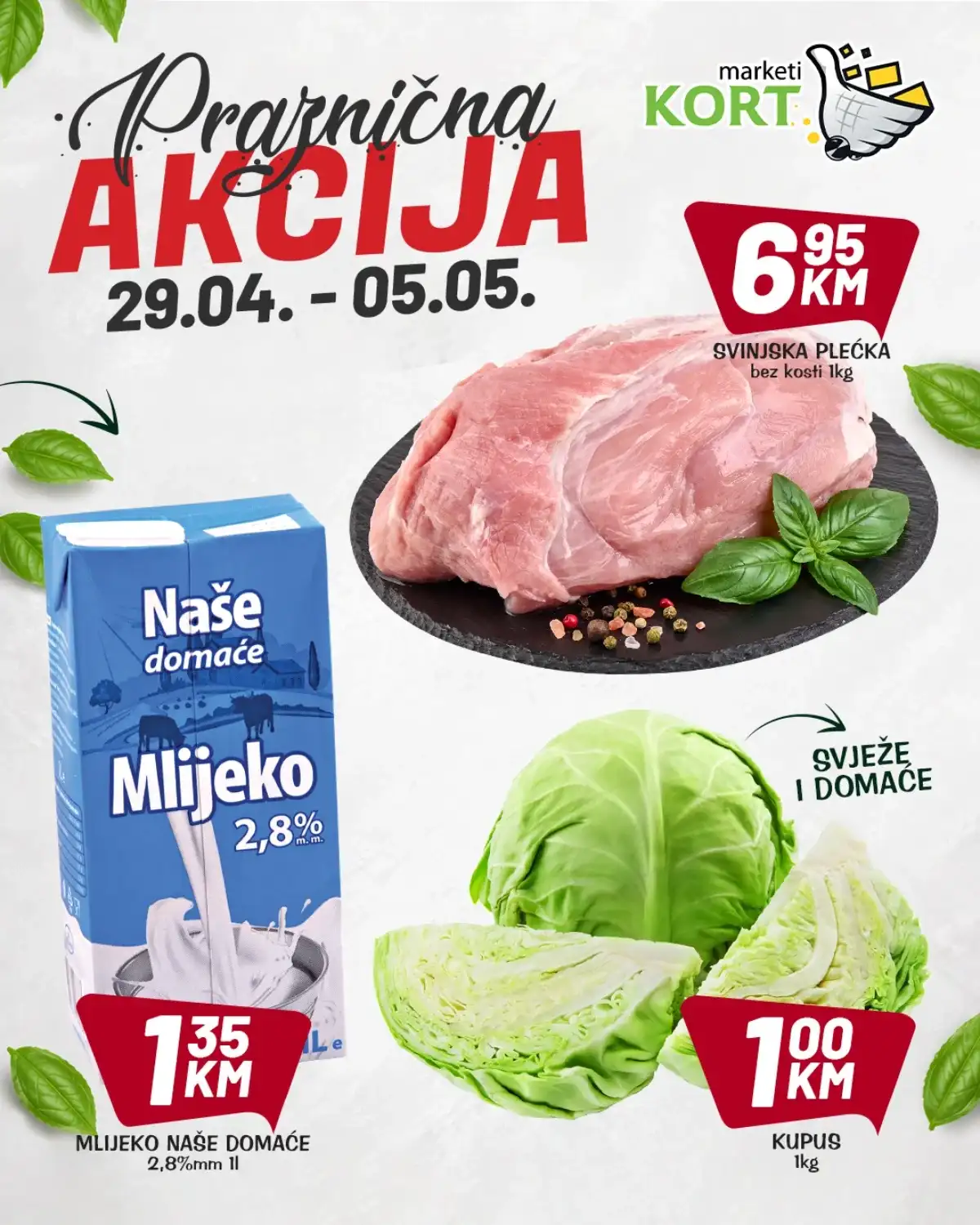 KORT katalog sniženja prehrambeni proizvodi roštilj akcija cijene do 05.05.2026