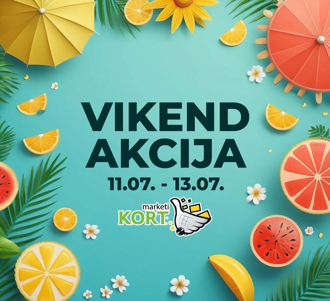 Kort vikend akcija – Sniženja do 13. jula 2025! Veliki popusti na prehranu i kućne potrepštine