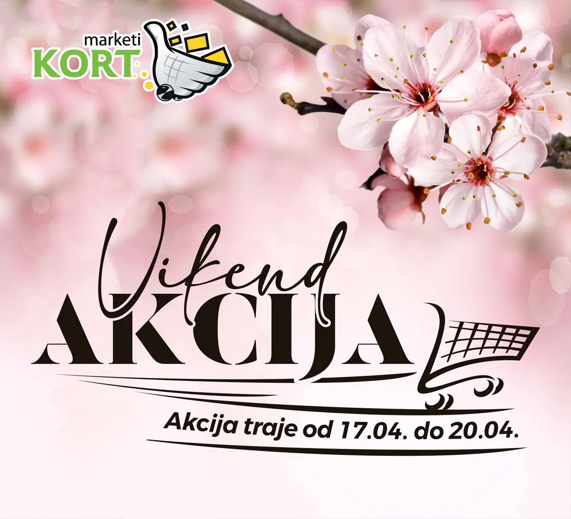 KORT Vikend akcija sniženja do 20.04.2025
