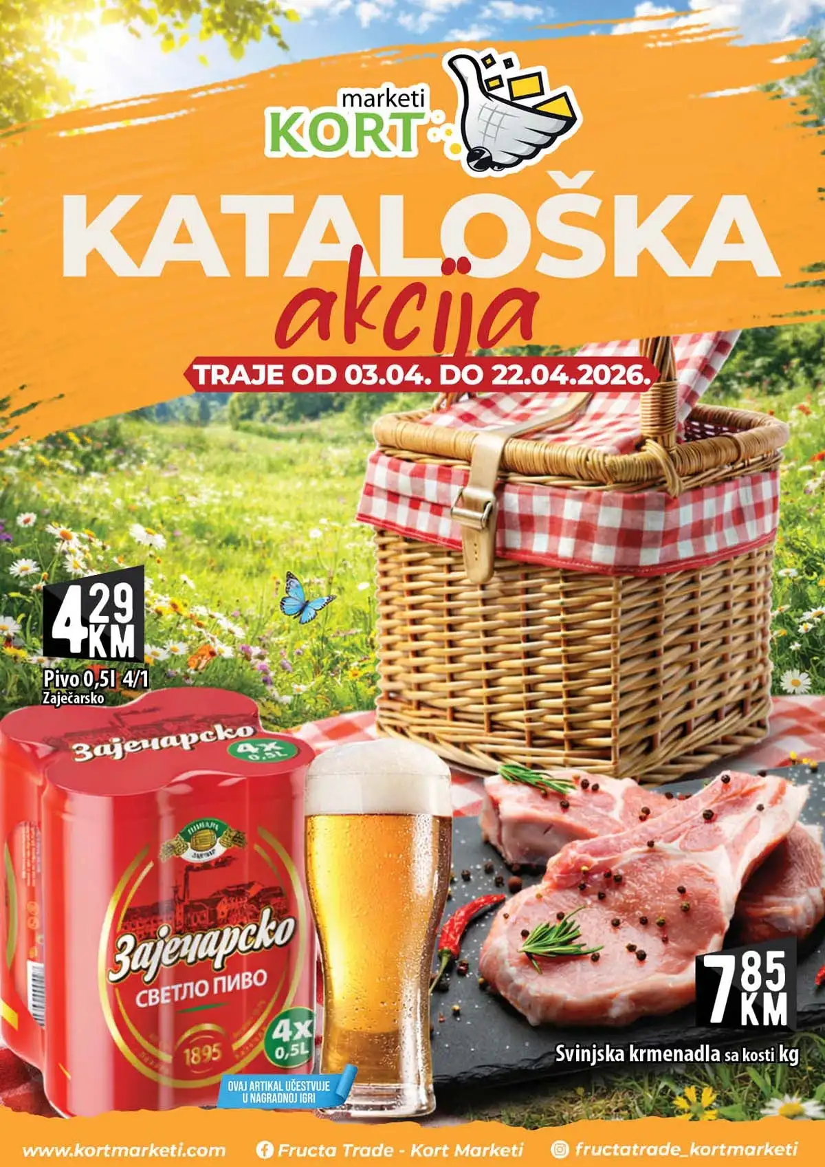 Kort katalog sniženja april 2026 prehrana piće i kućne potrepštine nova ponuda