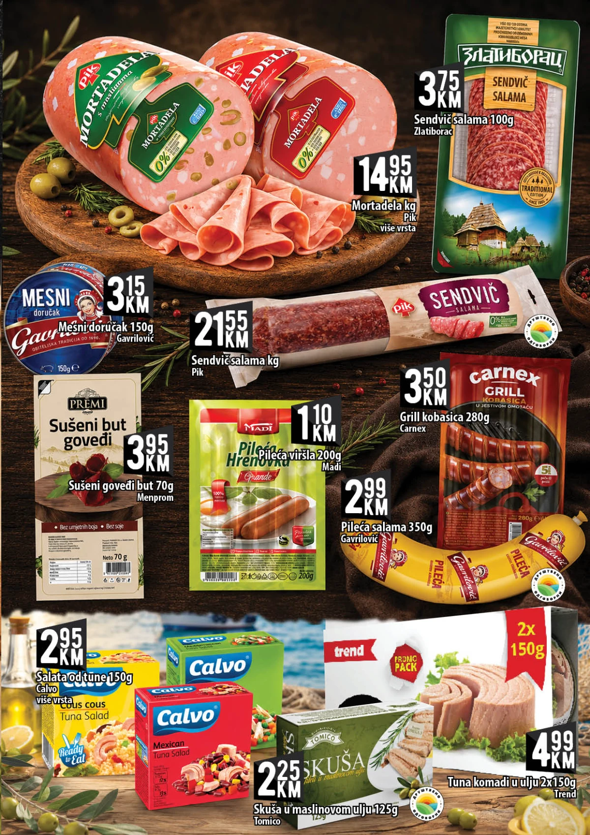 Kort akcija salame i mesne prerađevine
