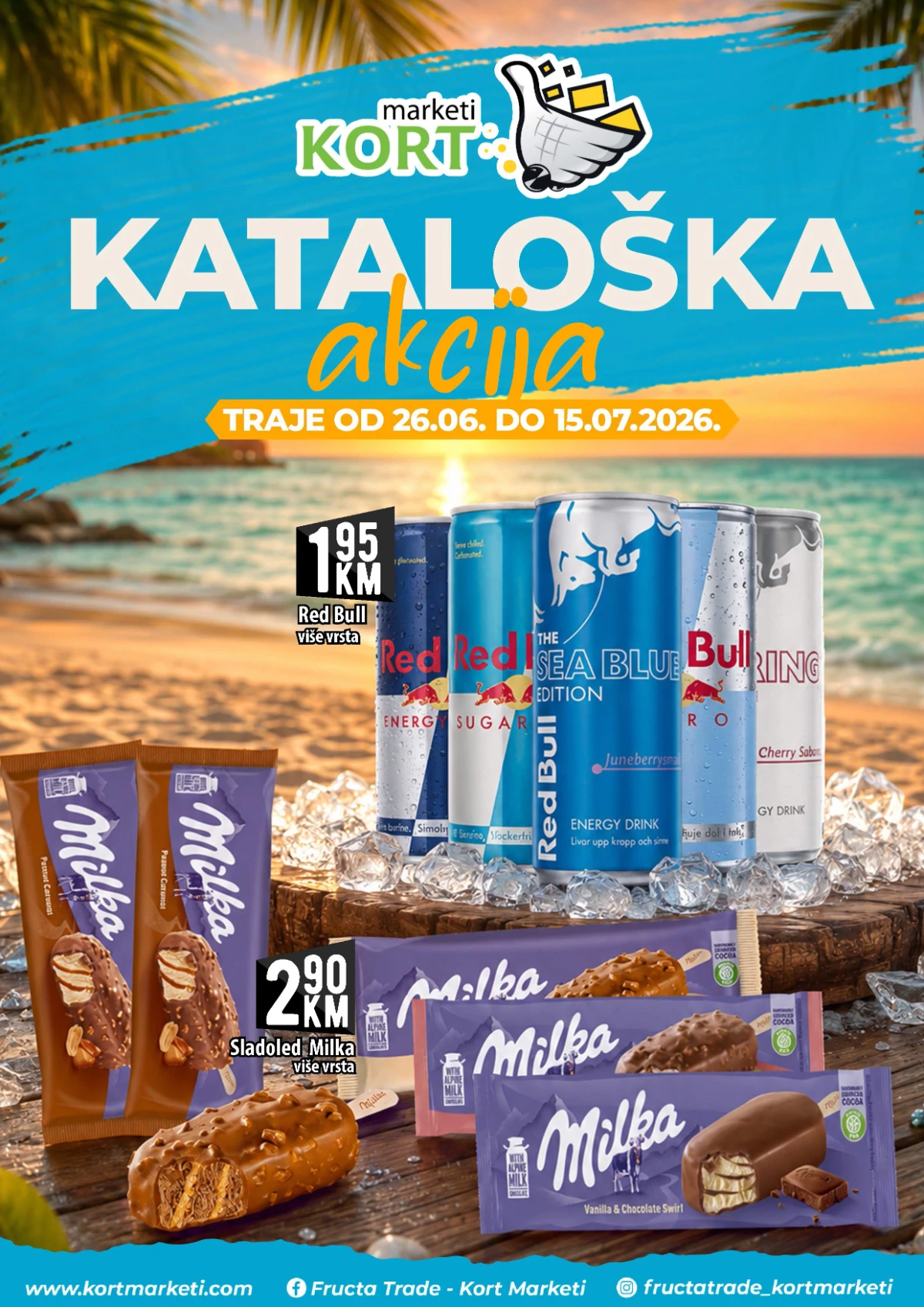 Kort Market akcija do 15.07.2026. – prehrana, pića, sladoledi i ljetne ponude po akcijskim cijenama