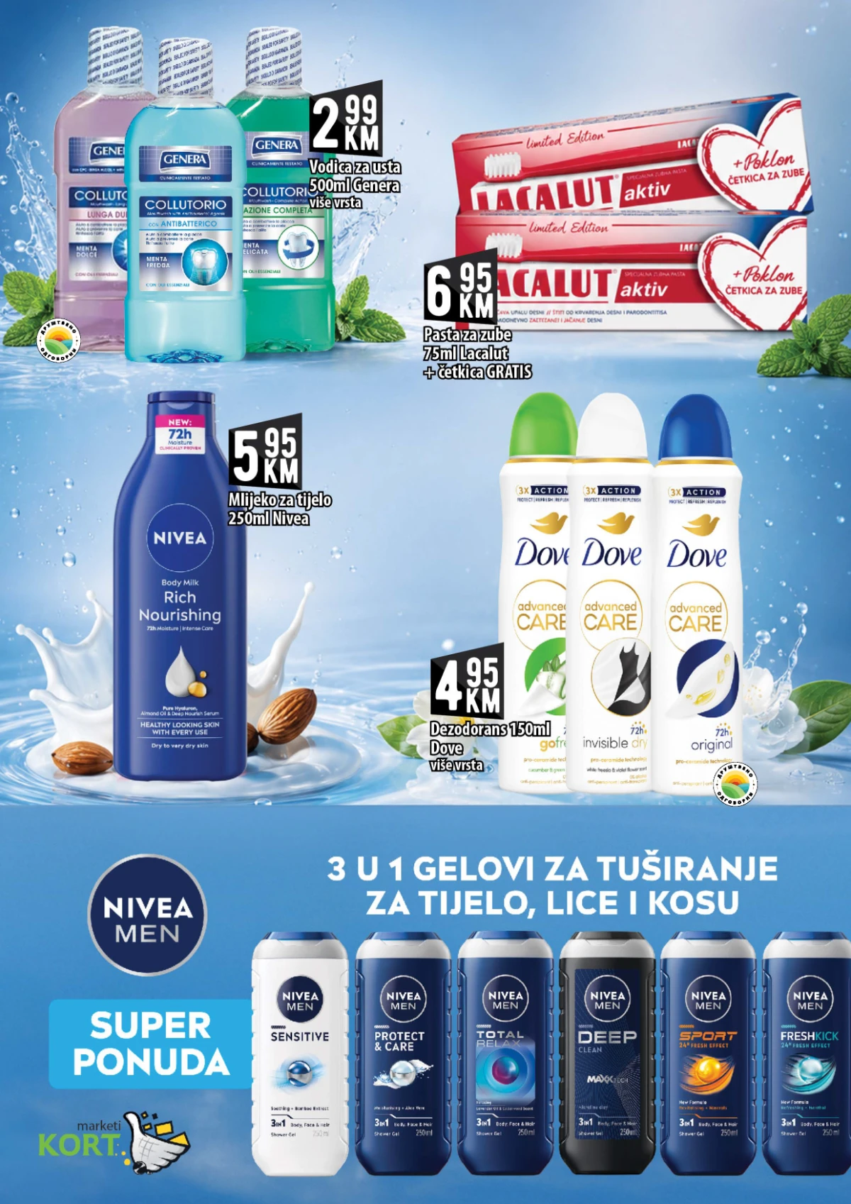 Kort Market katalog strana 15 – higijenski proizvodi, pelene i papirna galanterija na akciji