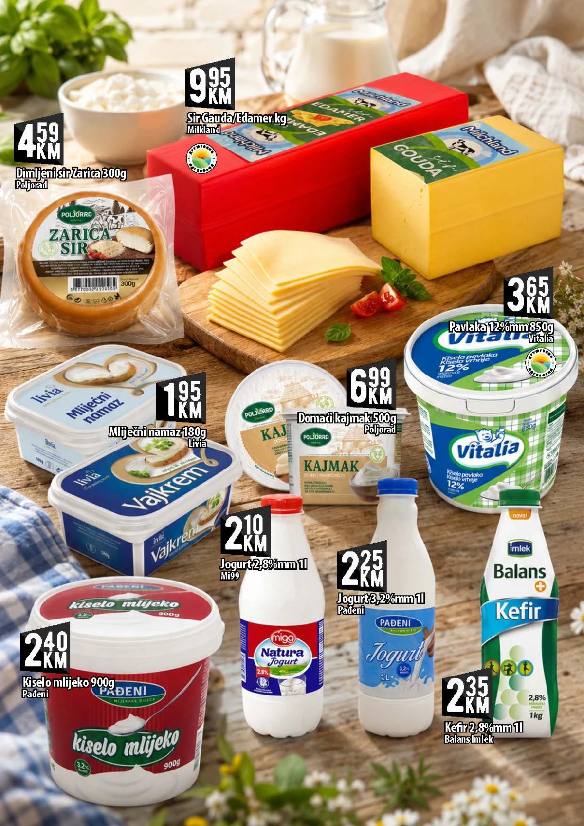 KORT katalog do 26.08.2026. – sir, kajmak, pavlaka, jogurt i mliječni proizvodi