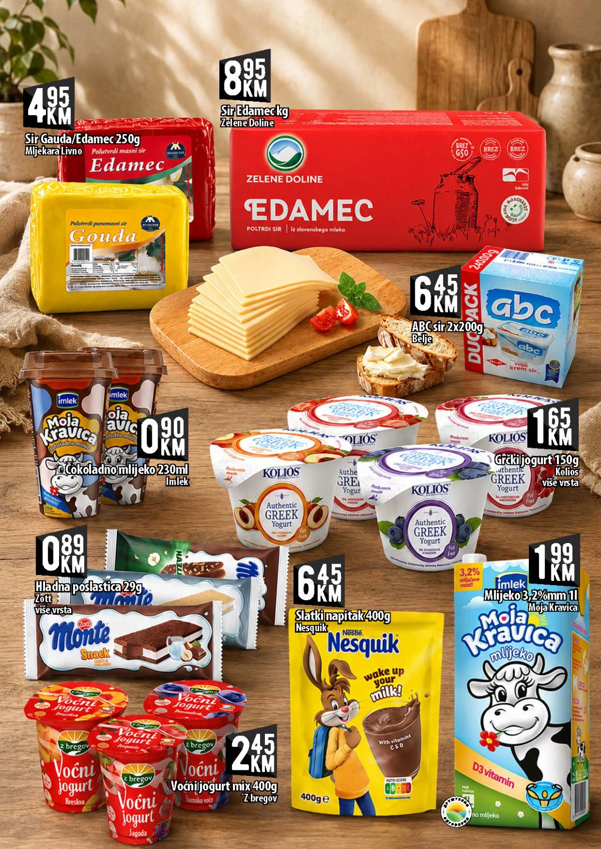 KORT katalog do 26.08.2026. – Edamec, ABC sir, mlijeko, grčki i voćni jogurt
