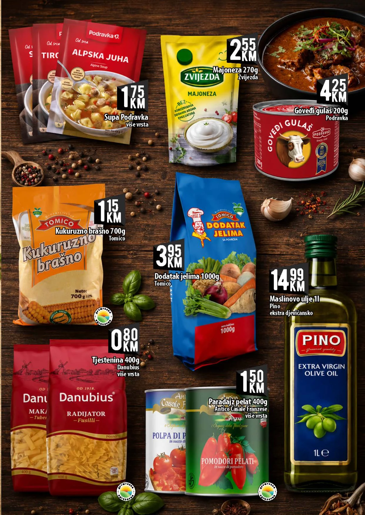 KORT katalog do 26.08.2026. – tjestenina, maslinovo ulje, majoneza, gulaš i osnovne namirnice