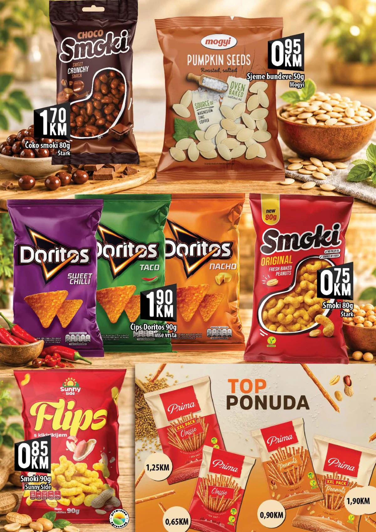 KORT katalog do 26.08.2026. – Doritos, Smoki, sjemenke i grickalice